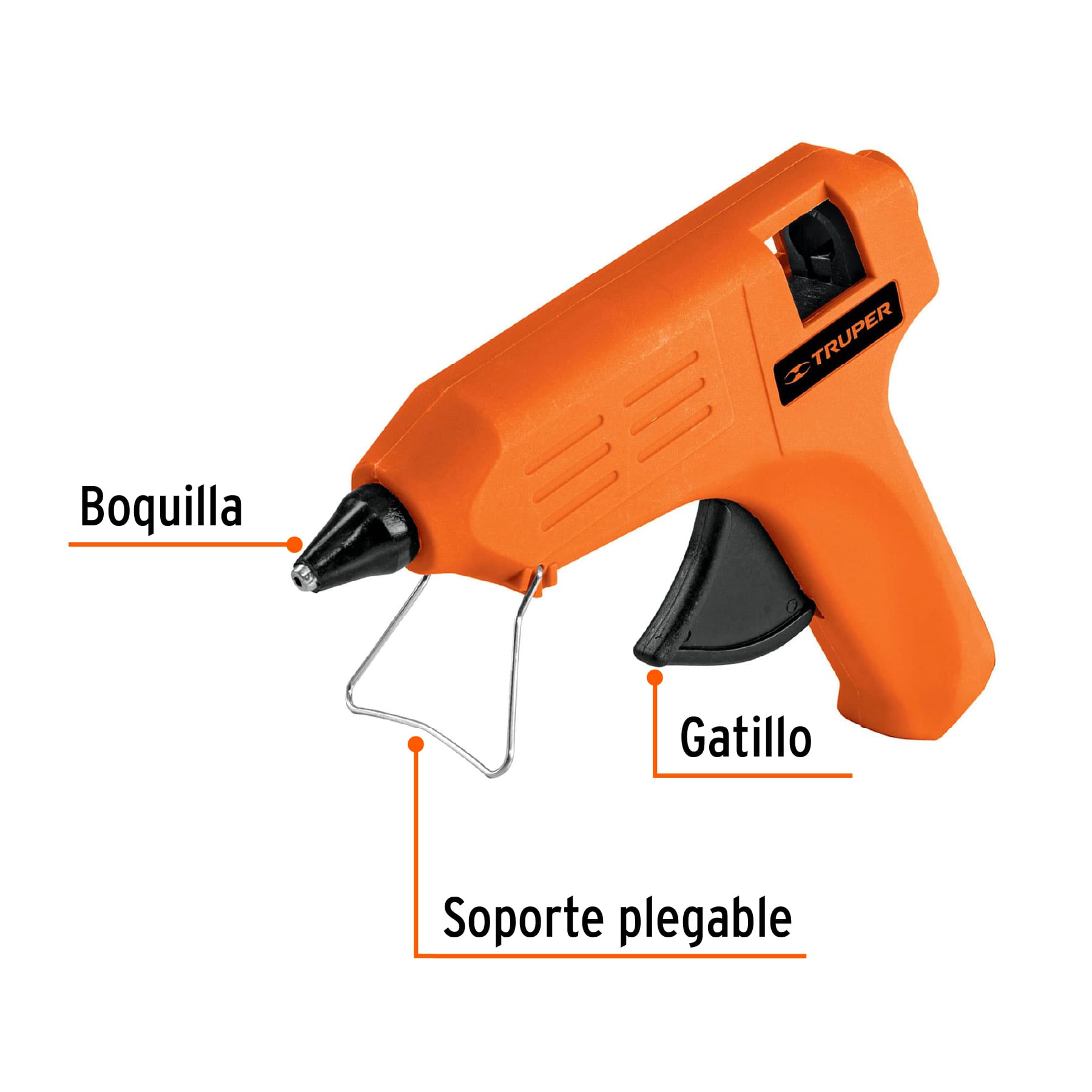 Pistola eléctrica de 25W para silicón de 1/2", 220V, TRUPER