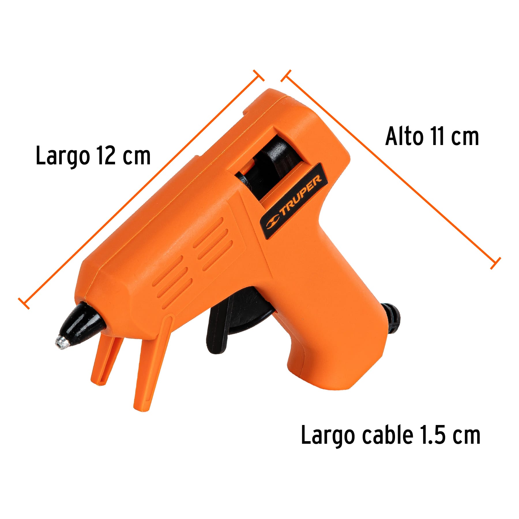 Pistola eléctrica de 15W para silicón de 5/16", 220V, TRUPER
