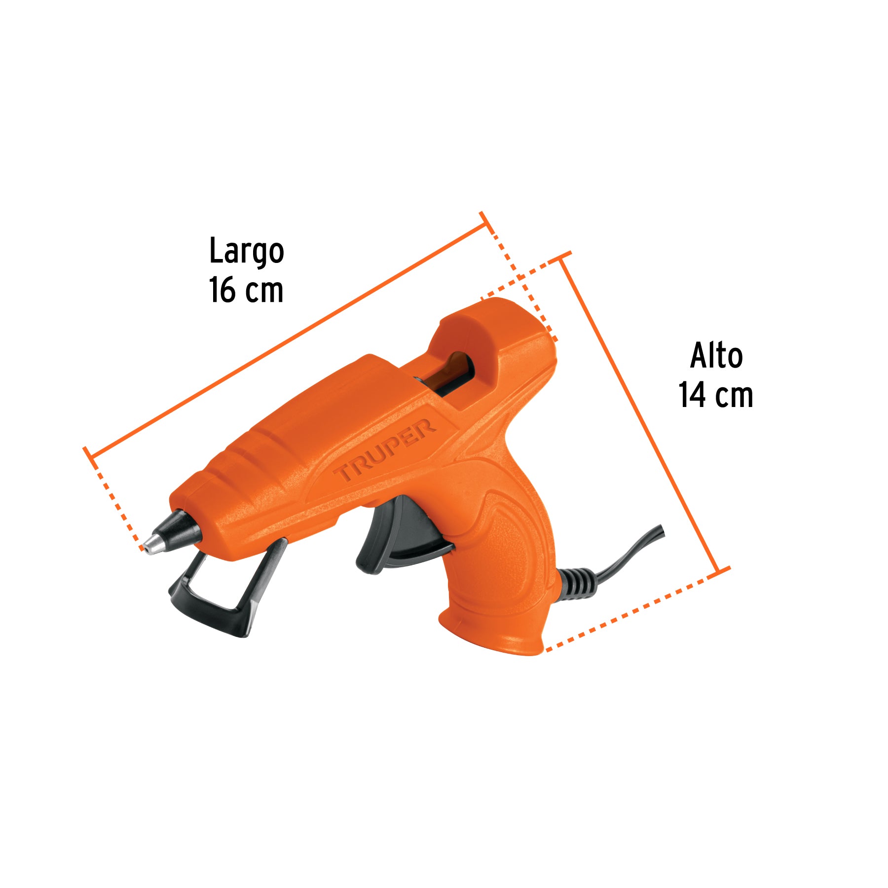 Pistola eléctrica de 20W para silicón de 5/16", 127V, TRUPER