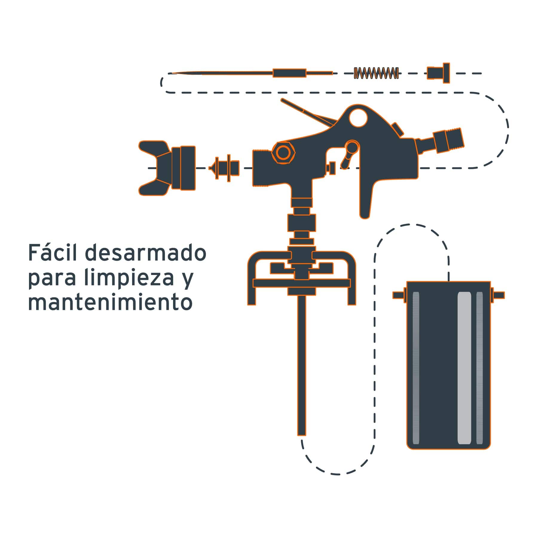 Pistola compacta p/retoque HVHP vaso alum, 1.5 mm, TRUPER