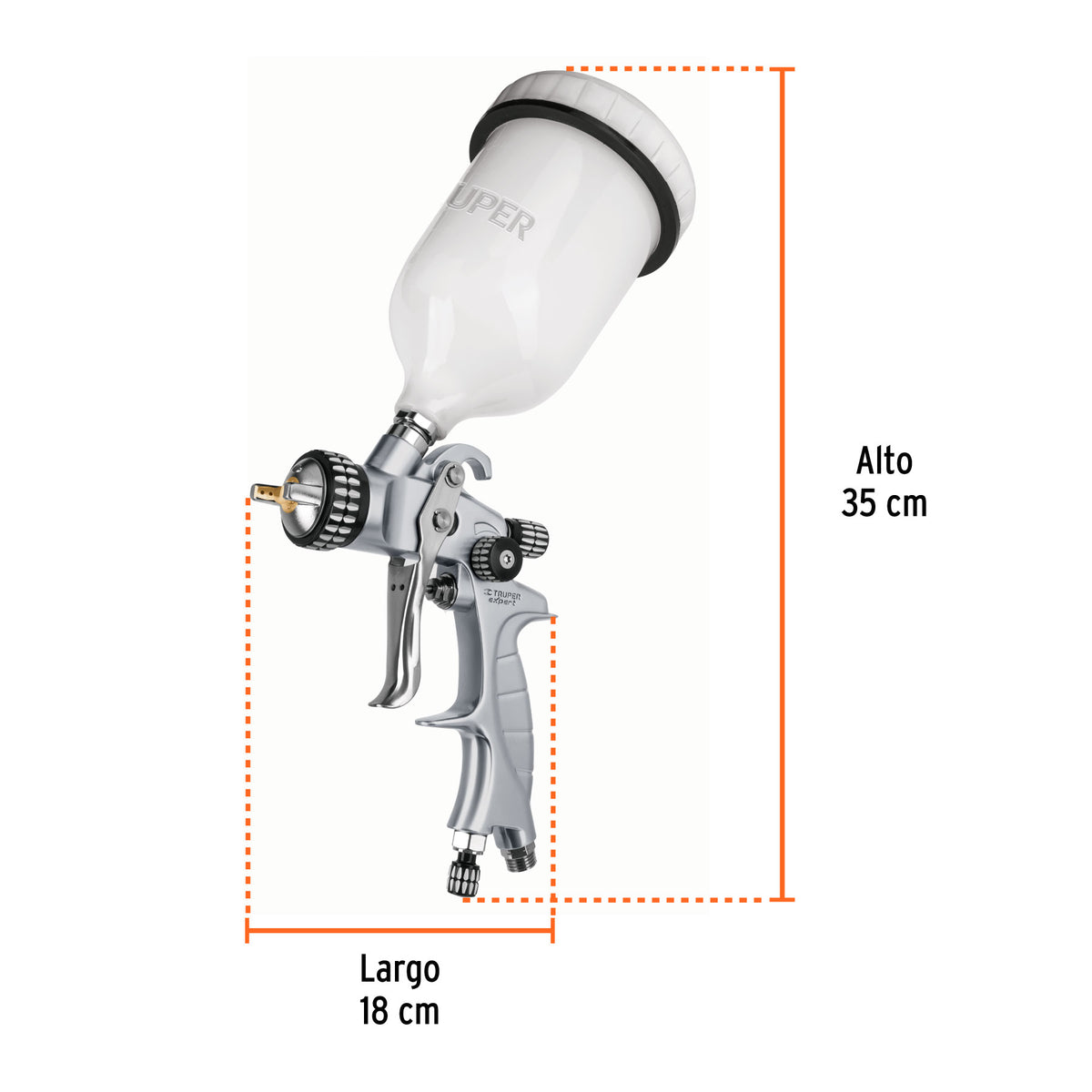 Pistola para pintar LVMP vaso plástico, 1.4 mm, EXPERT