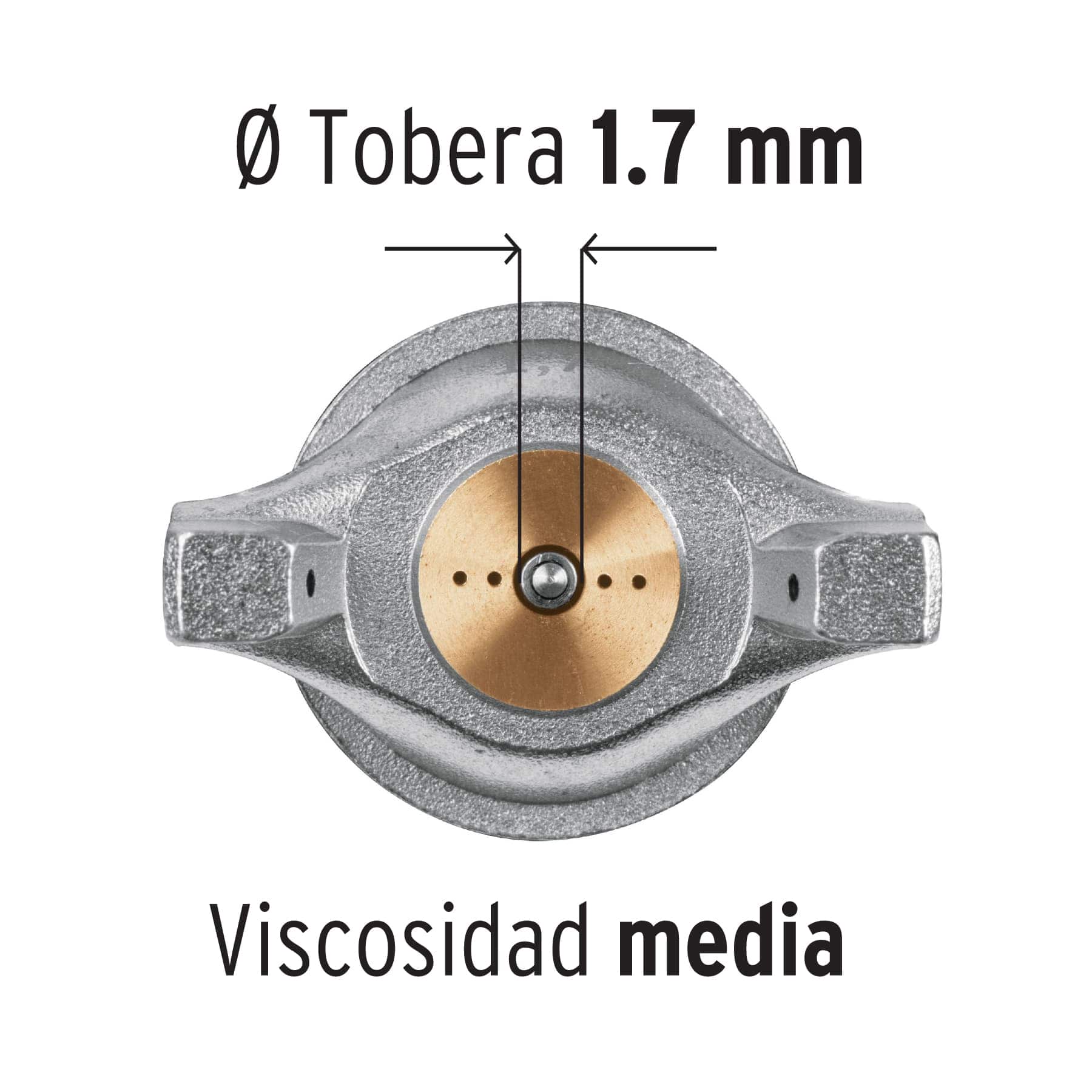 Pistola para pintar LVMP vaso aluminio, 1.7 mm, TRUPER