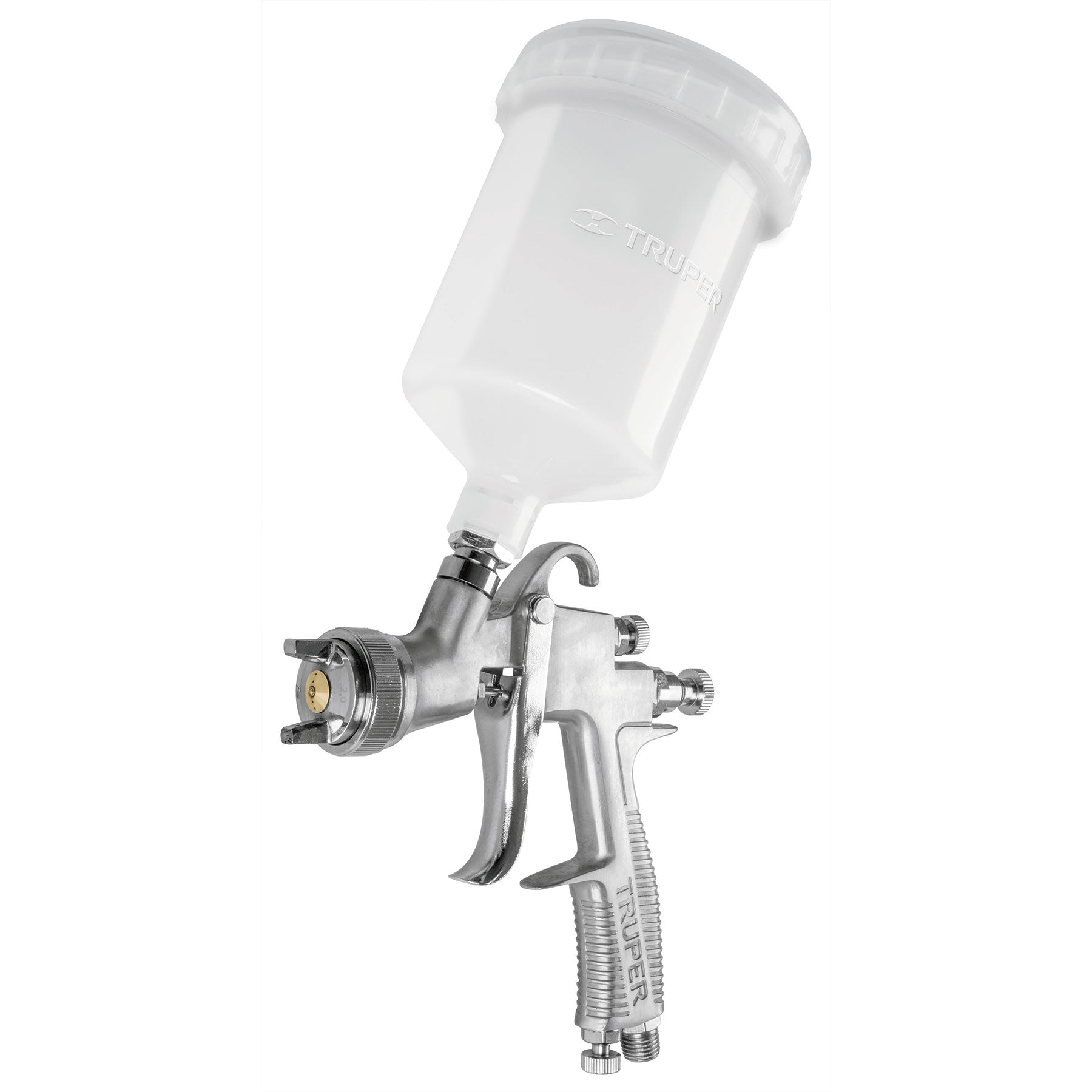Pistola p/pintar gravedad HVLP,vaso plástico, boquilla 2.0mm