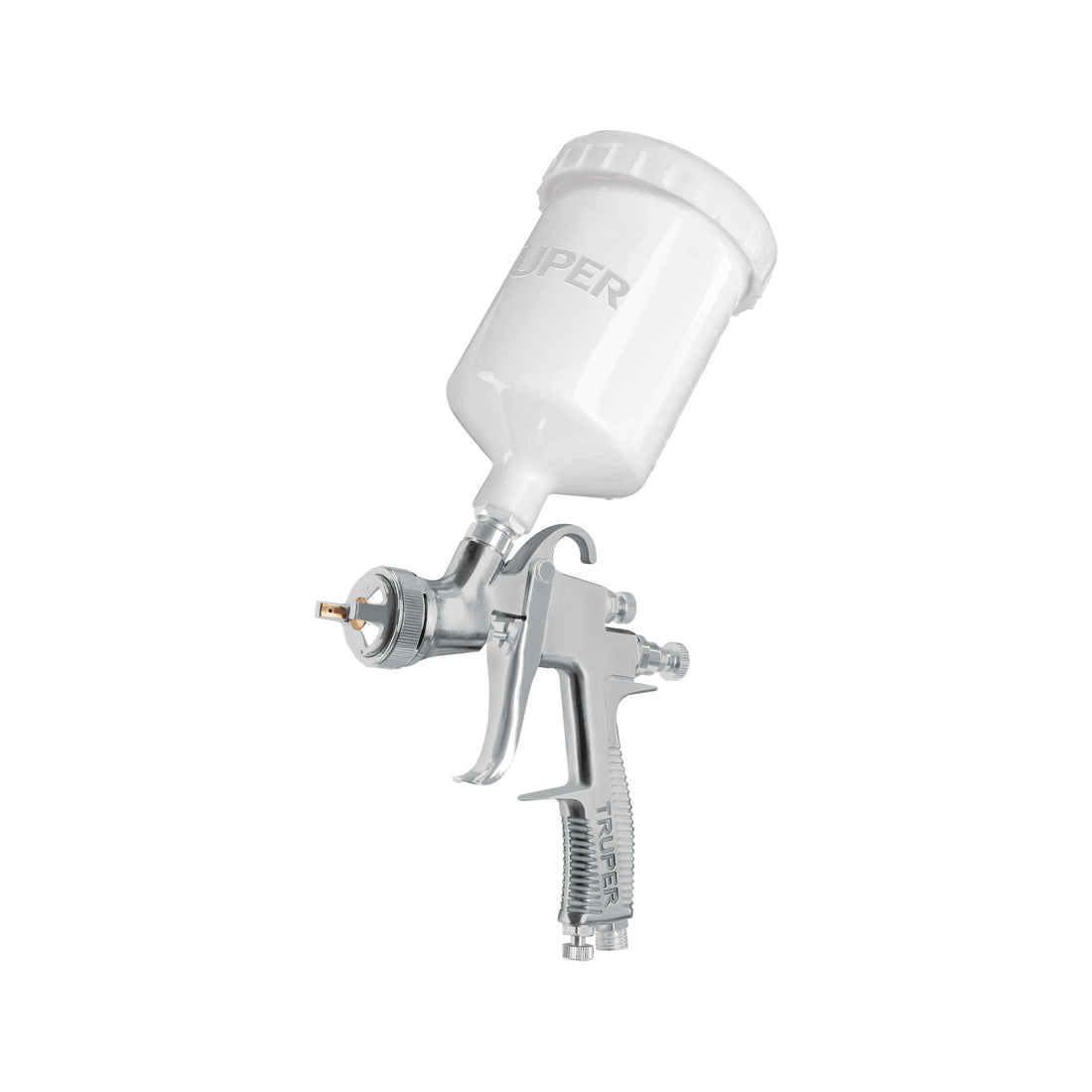 Pistola para pintar LVLP vaso plástico, 2.0 mm, TRUPER