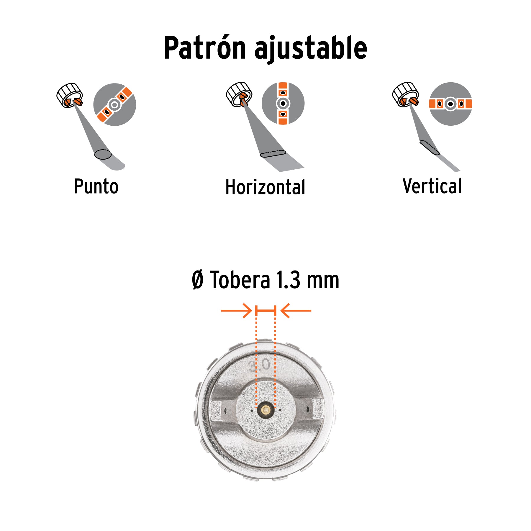 Pistola p/pintar Híbrida vaso plástico,1.3mm, TRUPER