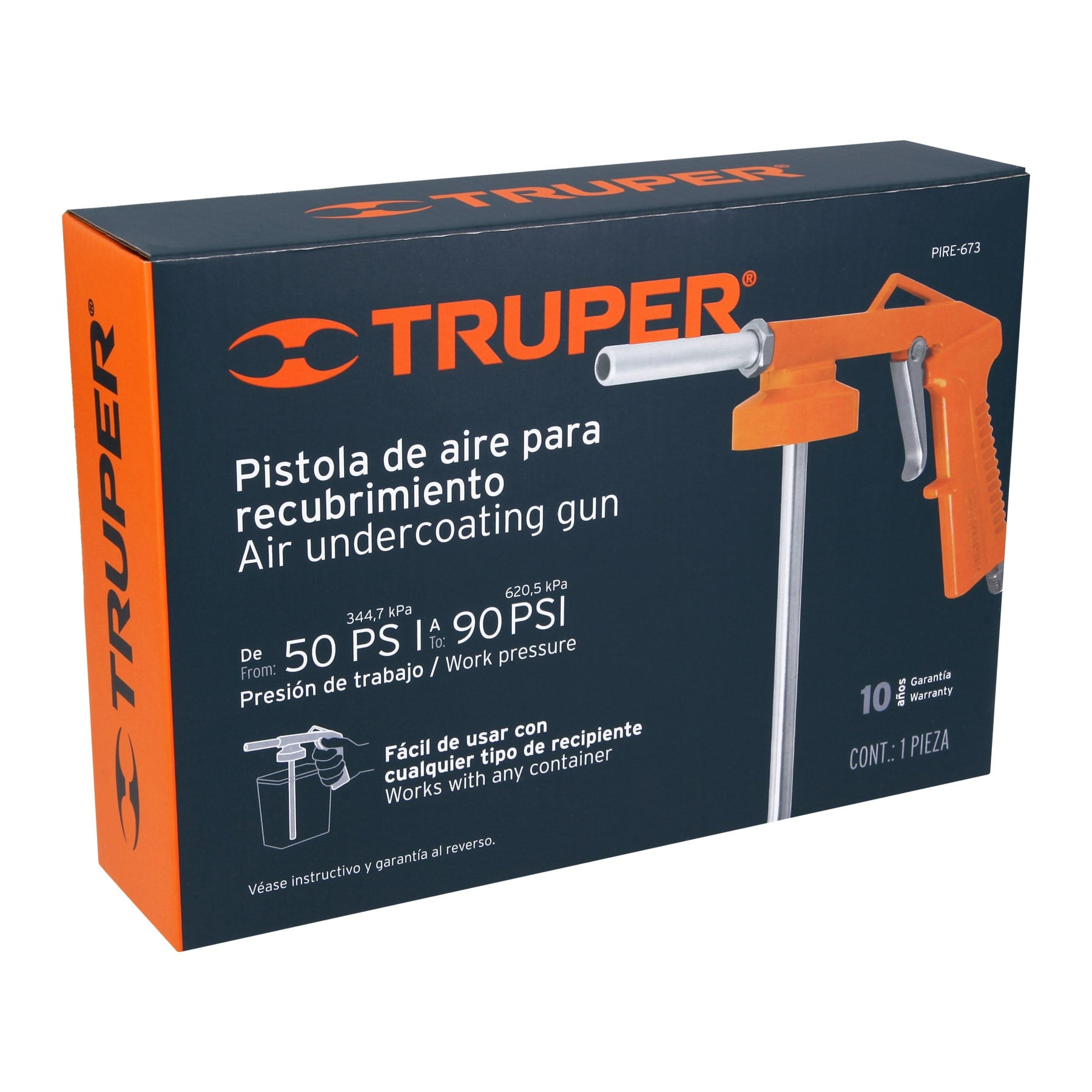 Pistola de aluminio para recubrimientos (body), TRUPER