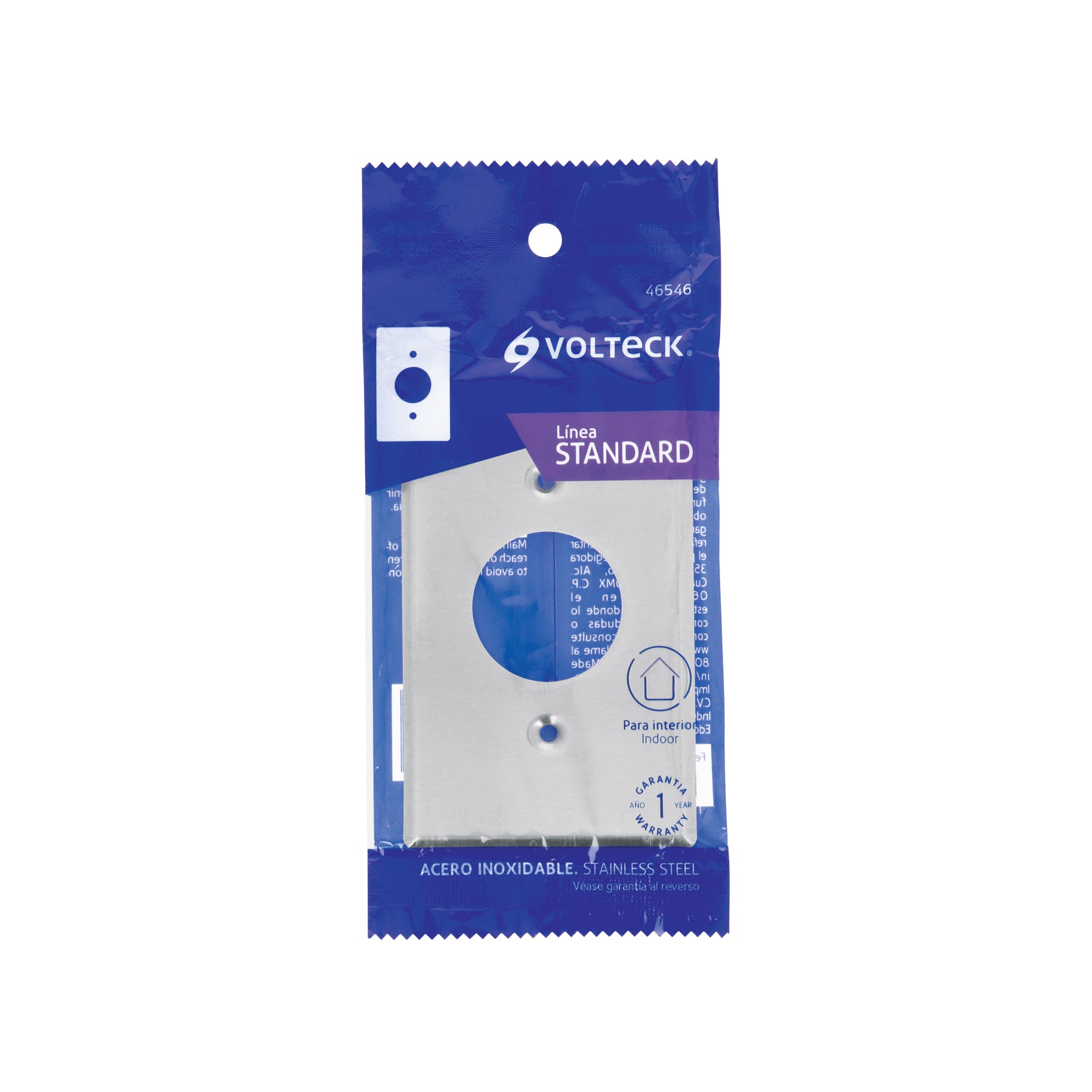 Placa de Acero Inoxidable para contacto sencillo, Standard