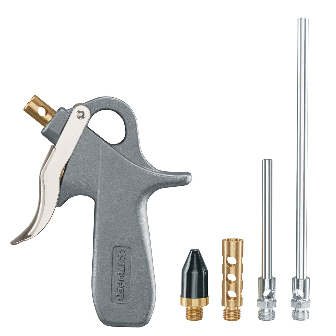 Pistola de aluminio para sopletear, 5 boquillas, TRUPER