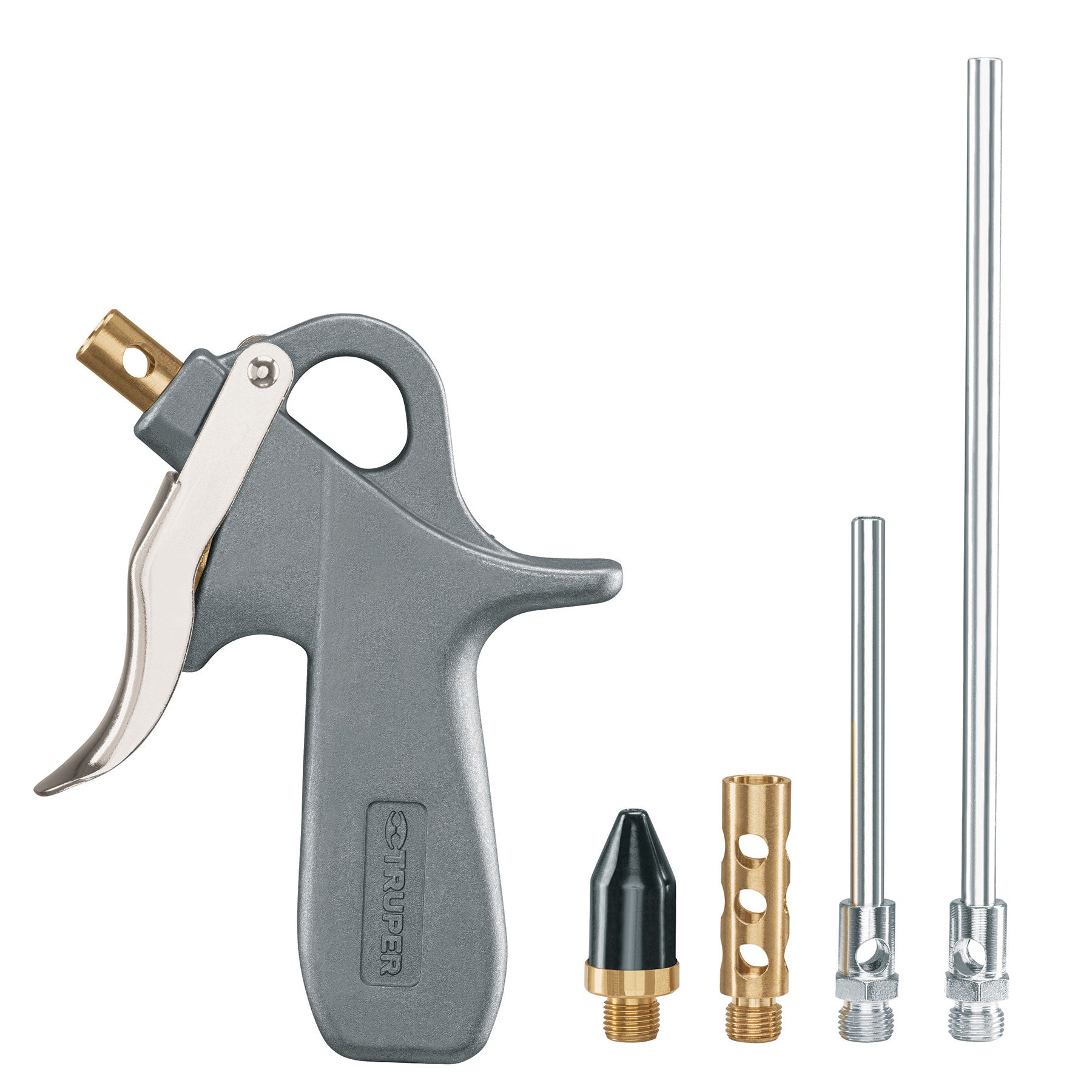 Pistola de aluminio para sopletear, 5 boquillas, TRUPER