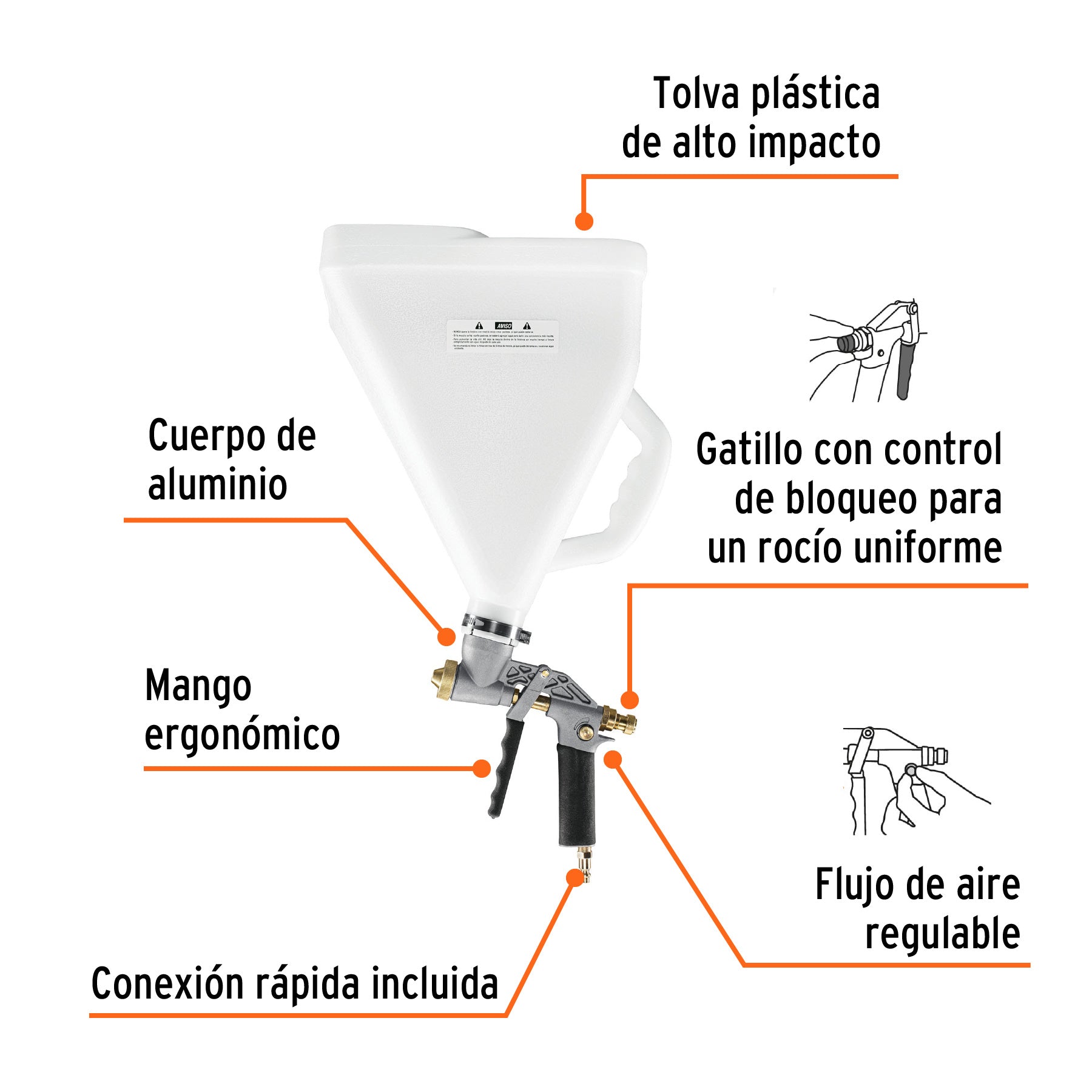 Tirolera neumática, TRUPER