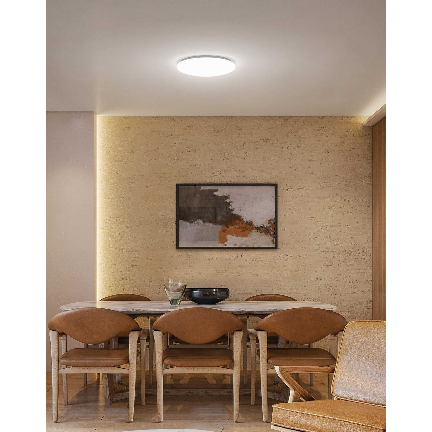 Luminario LED plafón decorativo 18W 6500K, liso, BASIC