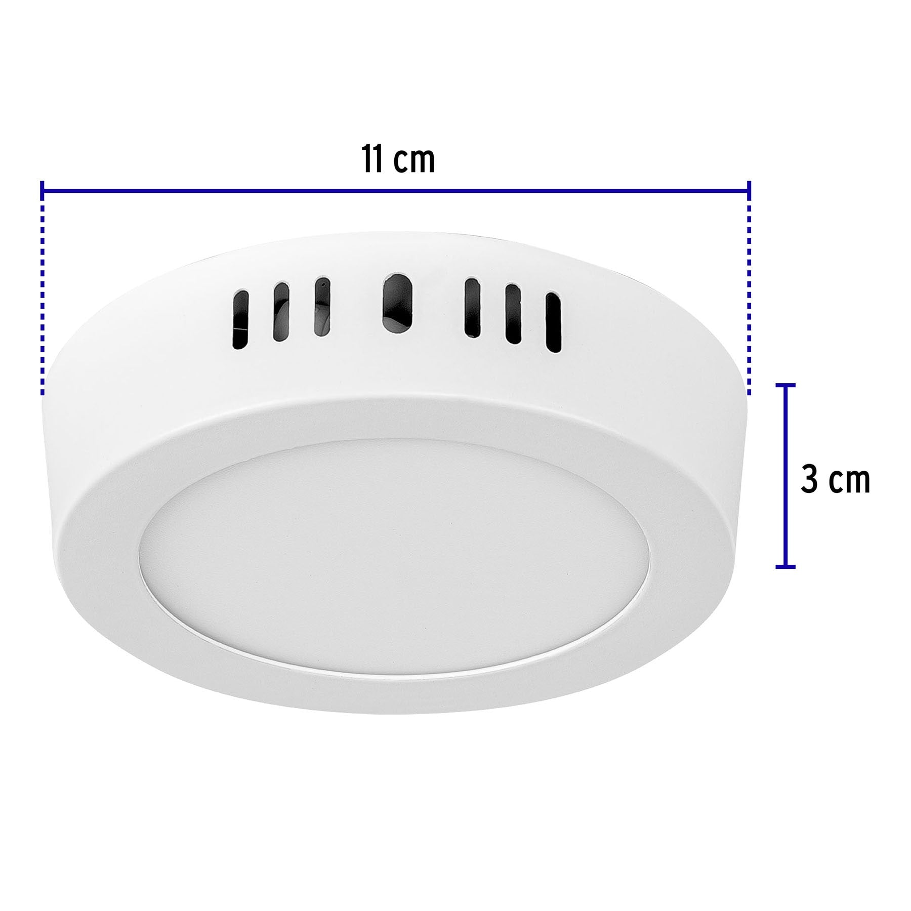 Luminario LED plafón 6W 3000K, redondo, blanco, VOLTECK