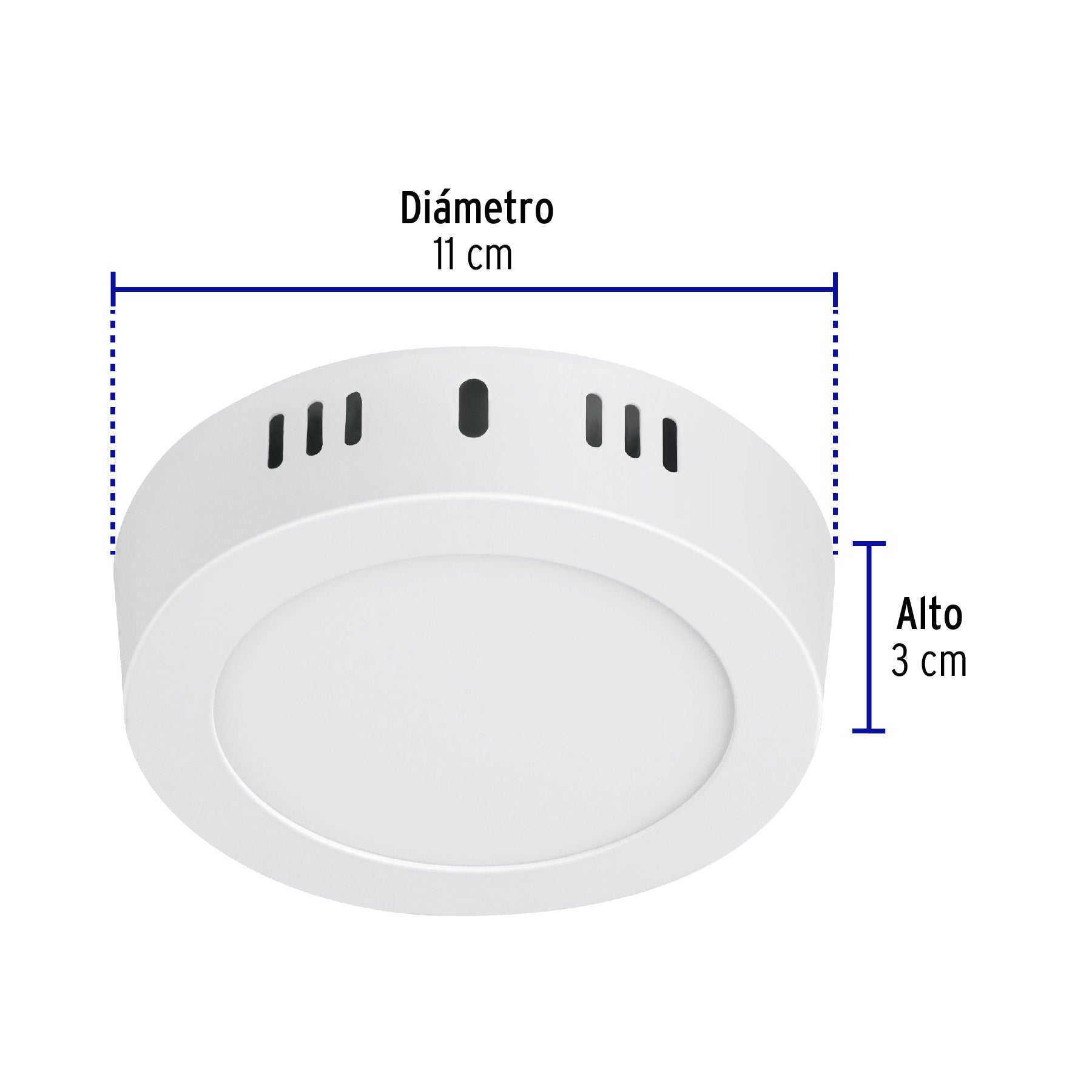 Luminario LED plafón 6W 6500K, redondo, blanco, VOLTECK