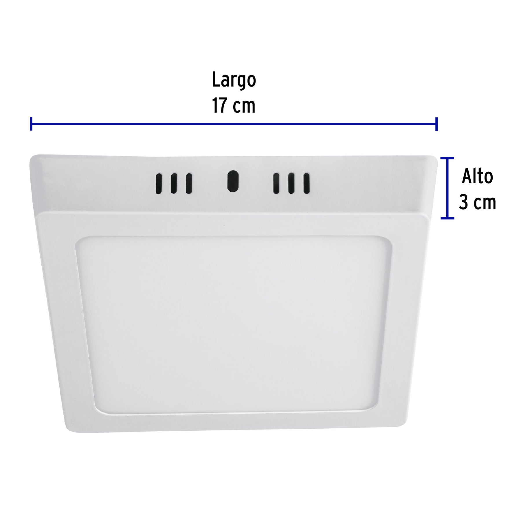 Luminario LED plafón 12W 6500K, cuadrado, blanco, VOLTECK