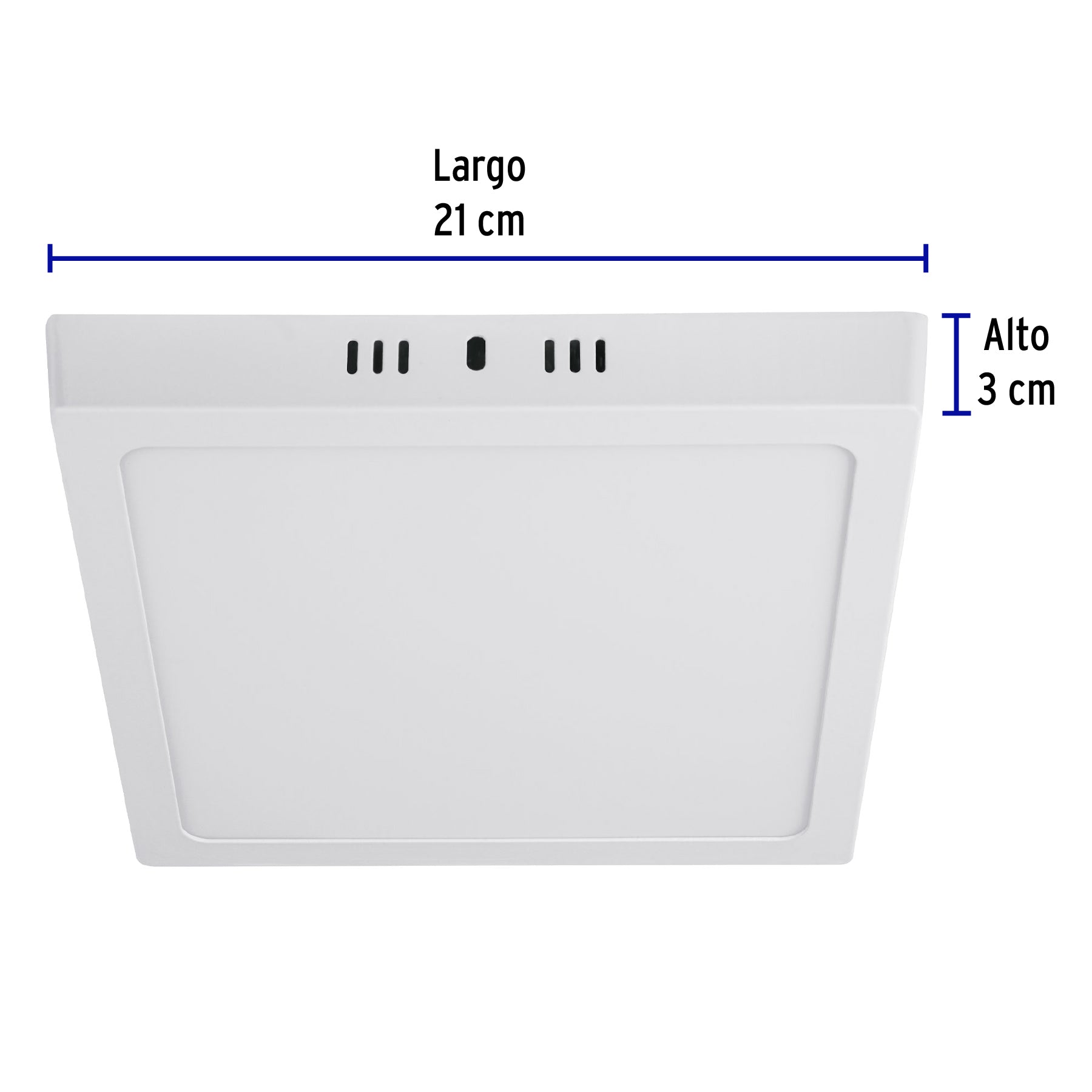 Luminario LED plafón 18W 6500K, cuadrado, blanco, VOLTECK