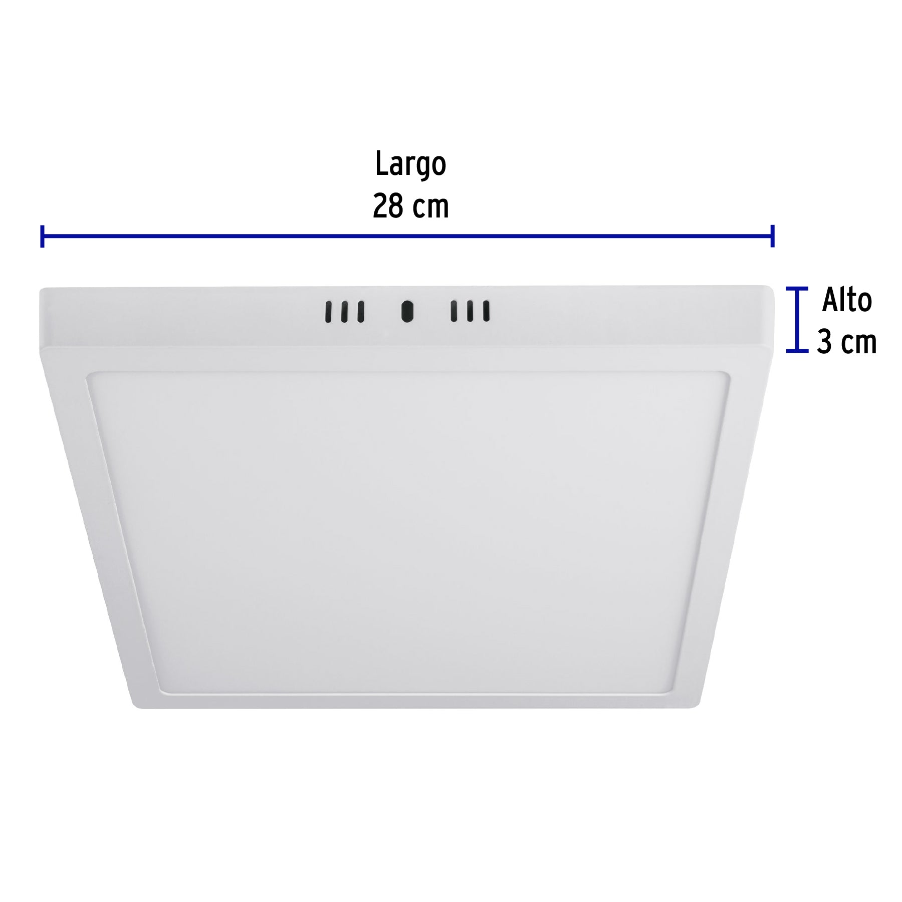 Luminario LED plafón 24W 6500K, cuadrado, blanco, VOLTECK
