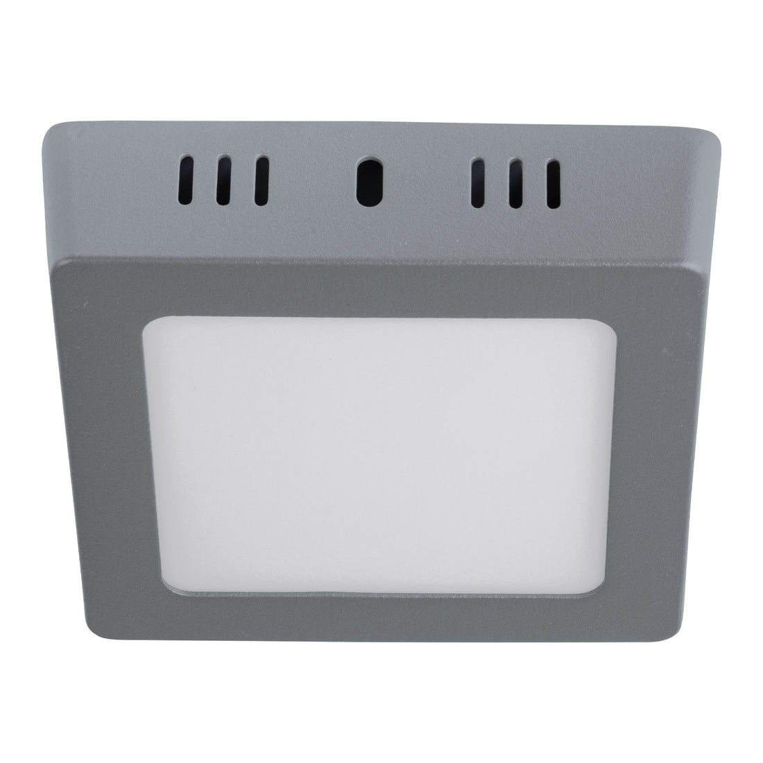 Luminario LED plafón 6W 6500K, cuadrado, gris, VOLTECK