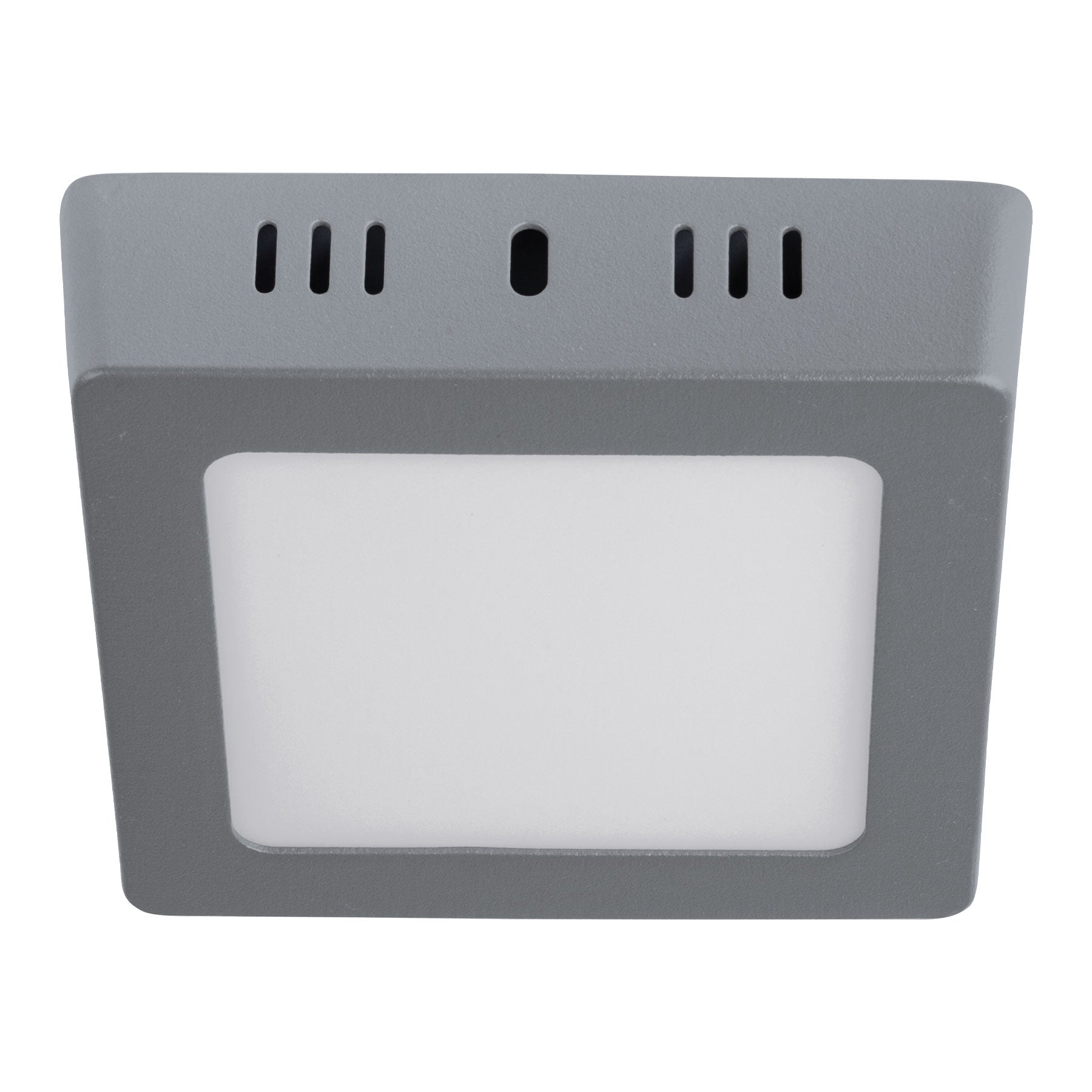 Luminario LED plafón 6W 6500K, cuadrado, gris, VOLTECK