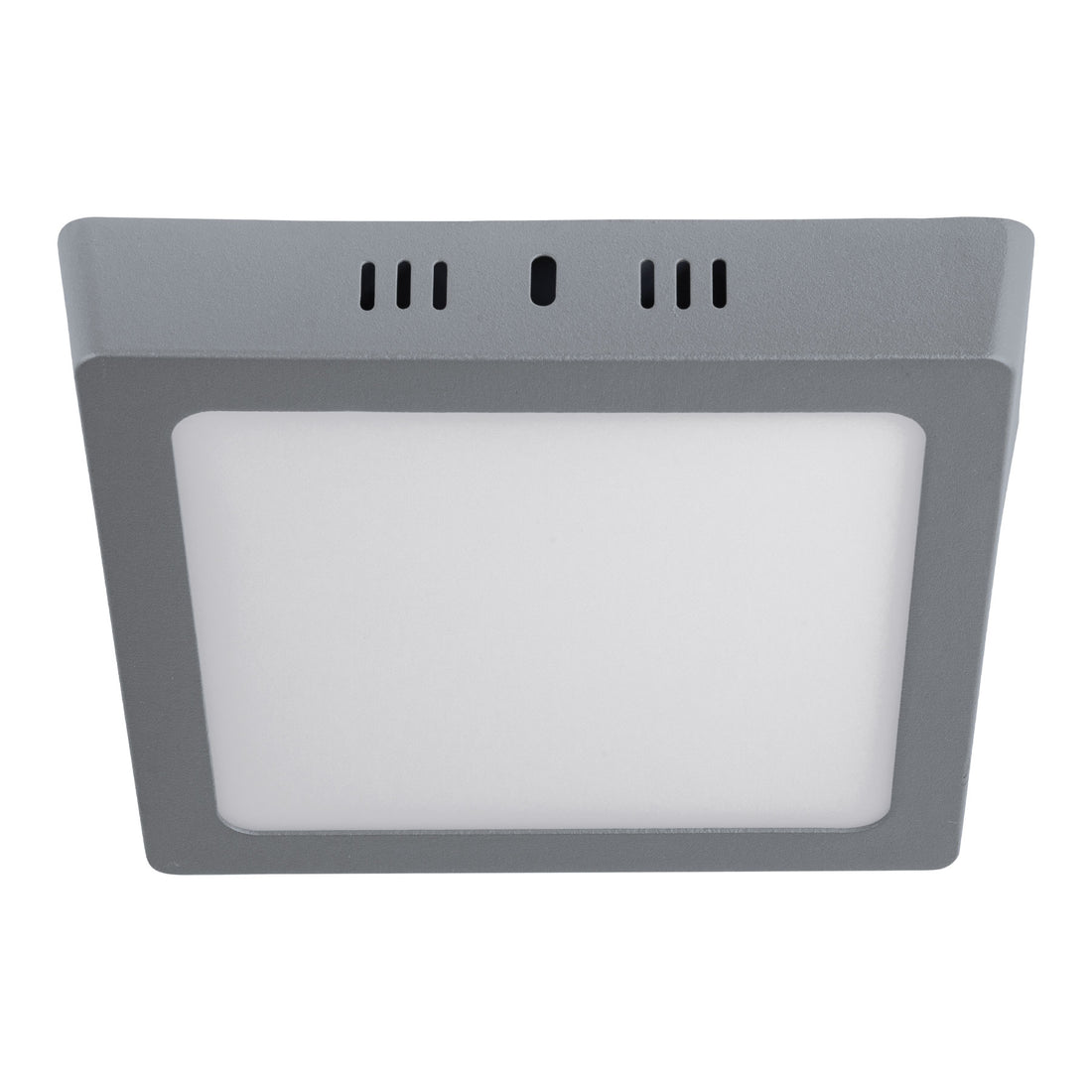 Luminario LED plafón 12W 6500K, cuadrado, gris, VOLTECK