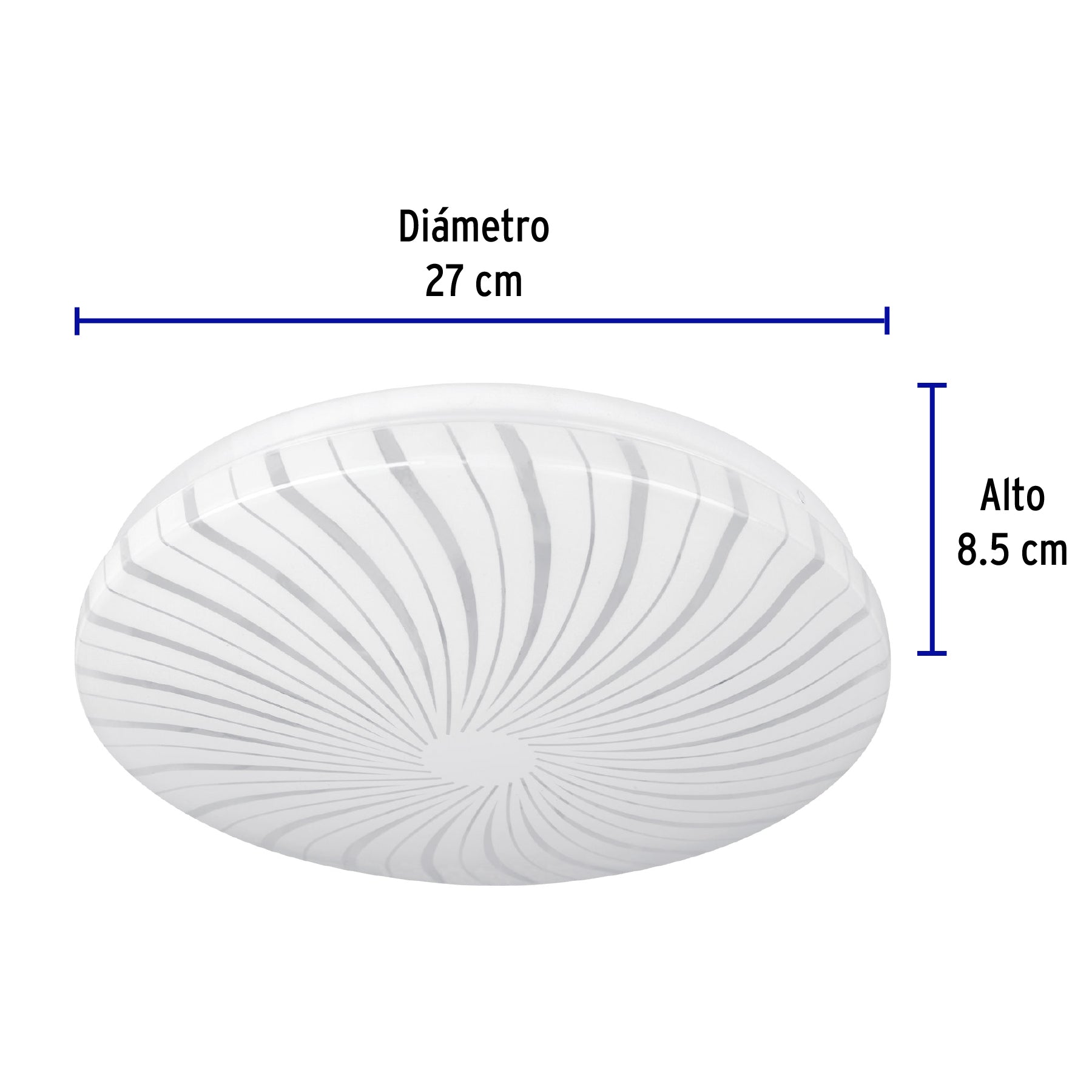 Luminario LED plafón decorativo 8W 6500K, espiral, BASIC