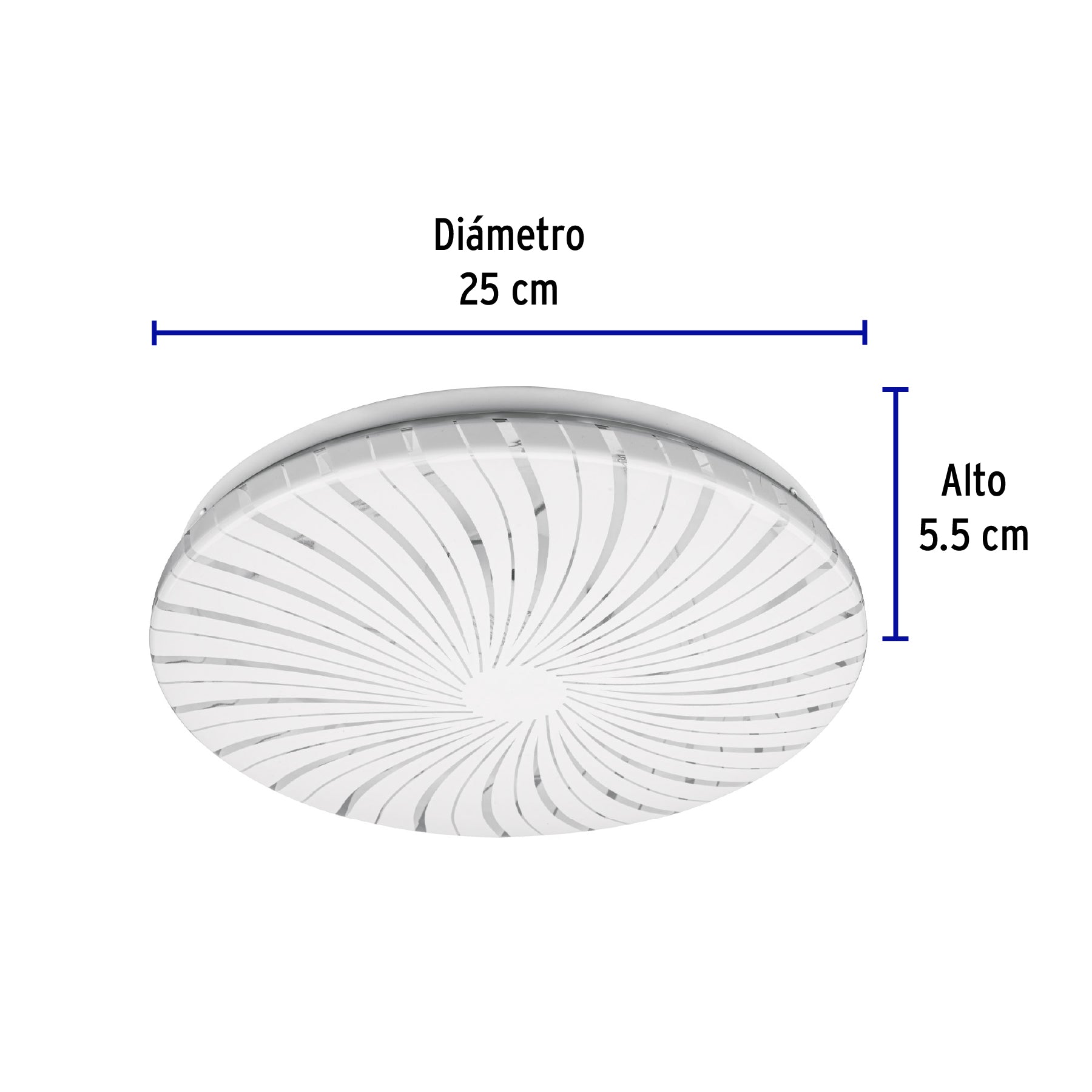 Luminario LED plafón decorativo 15W 3000K, espiral, BASIC