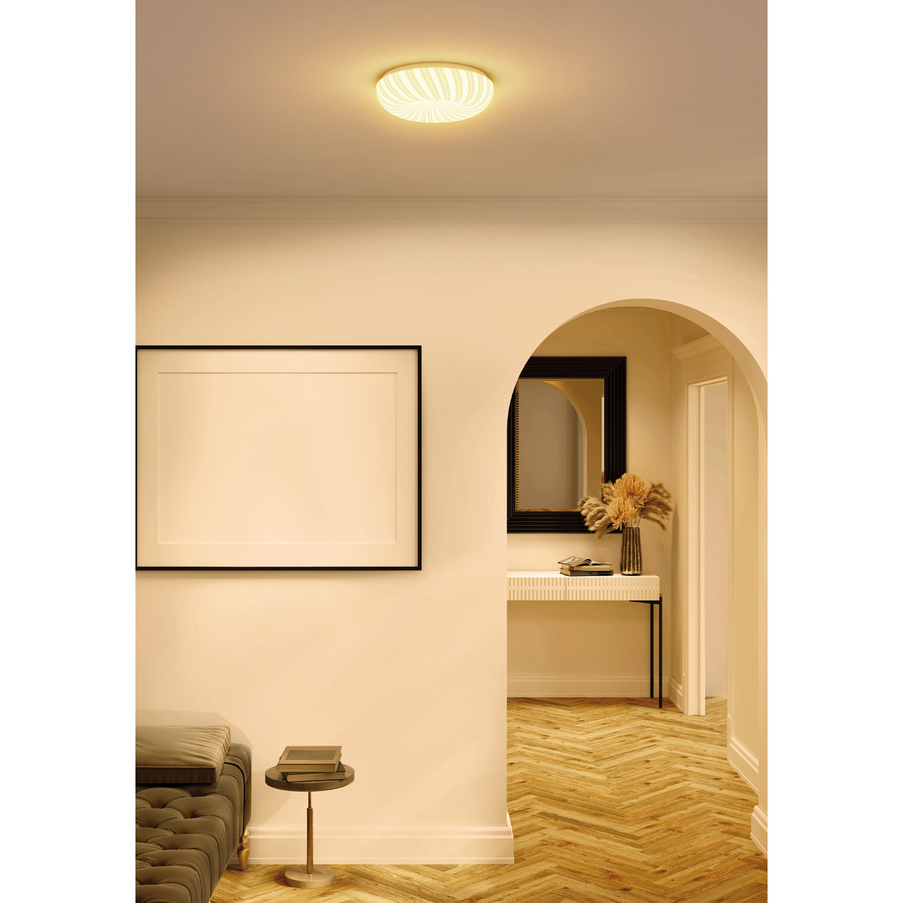Luminario LED plafón decorativo 18W 3000K, espiral, BASIC
