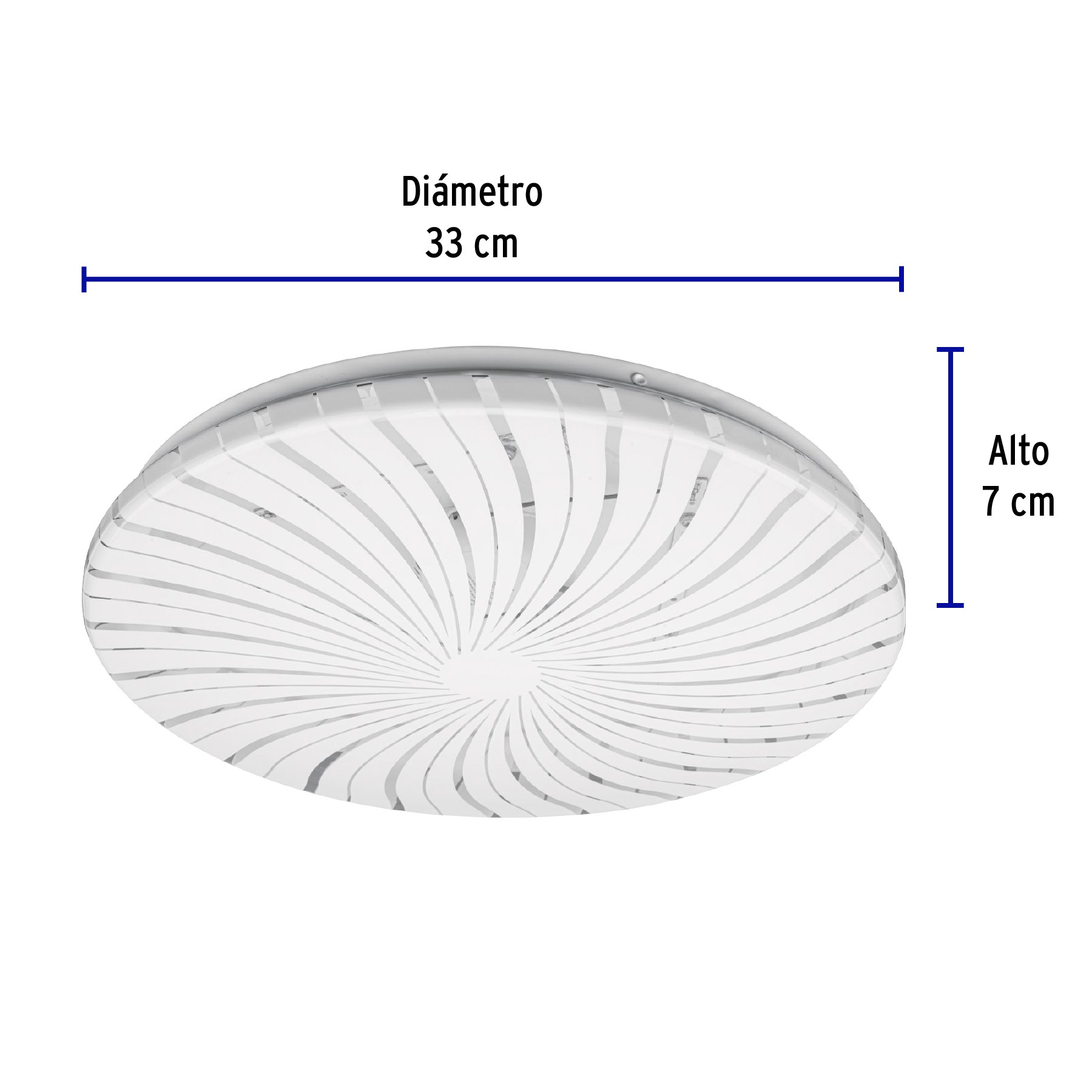 Luminario LED plafón decorativo 18W 3000K, espiral, BASIC