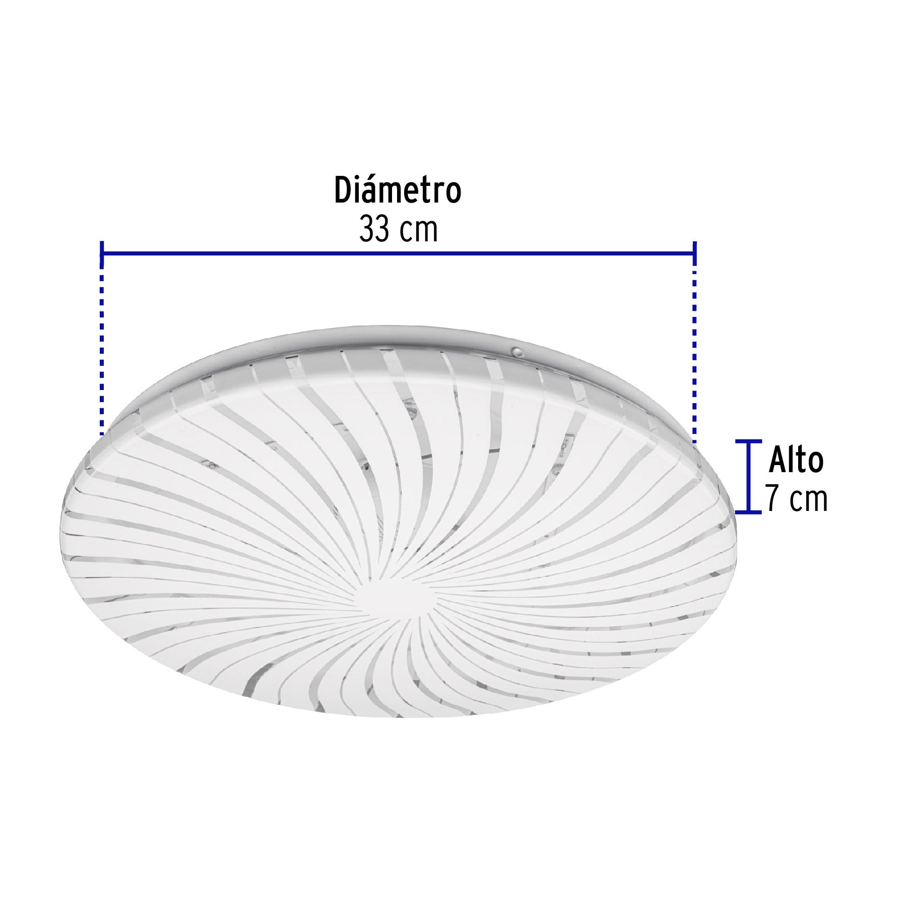 Luminario LED plafón decorativo 18W 6500K, espiral, BASIC