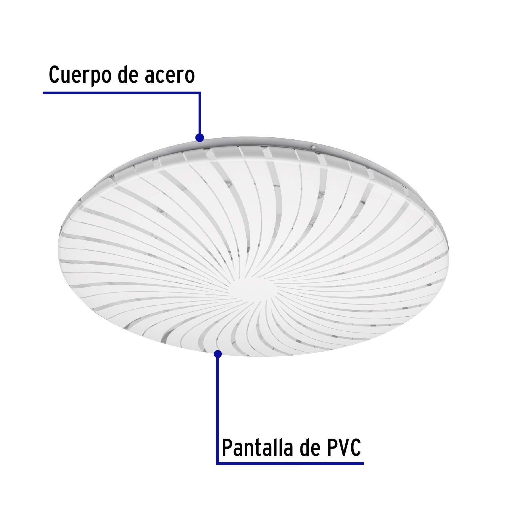 Luminario LED plafón decorativo 22W 3000K, espiral, BASIC