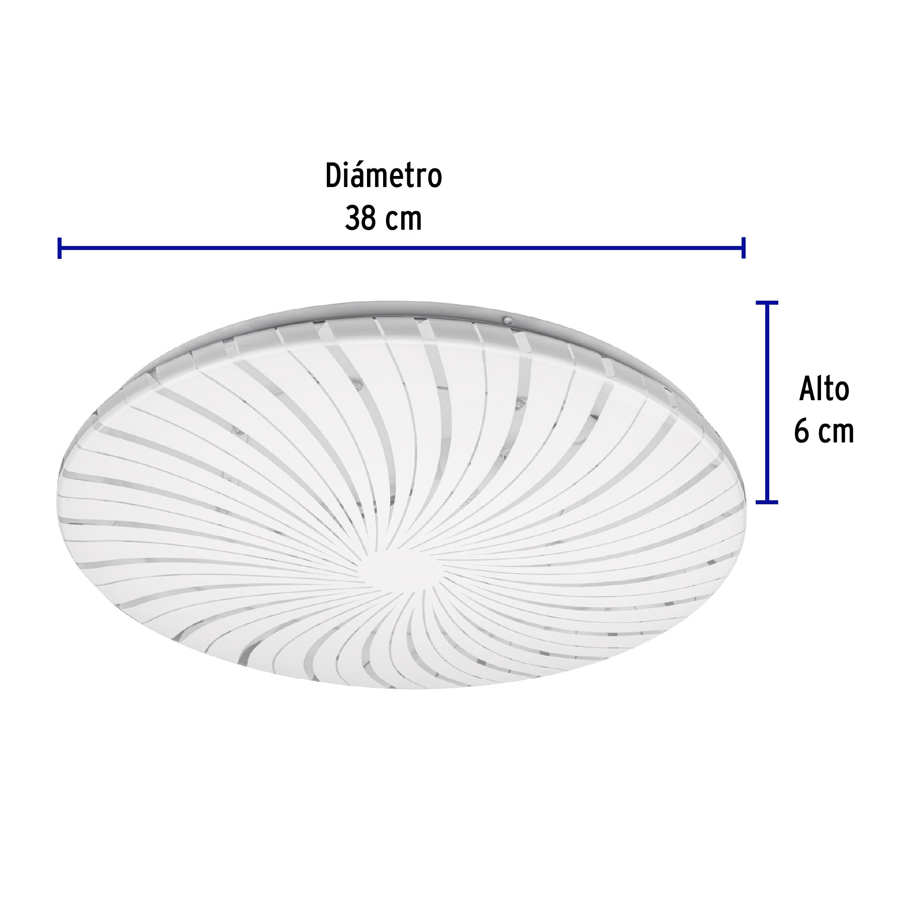 Luminario LED plafón decorativo 22W 3000K, espiral, BASIC