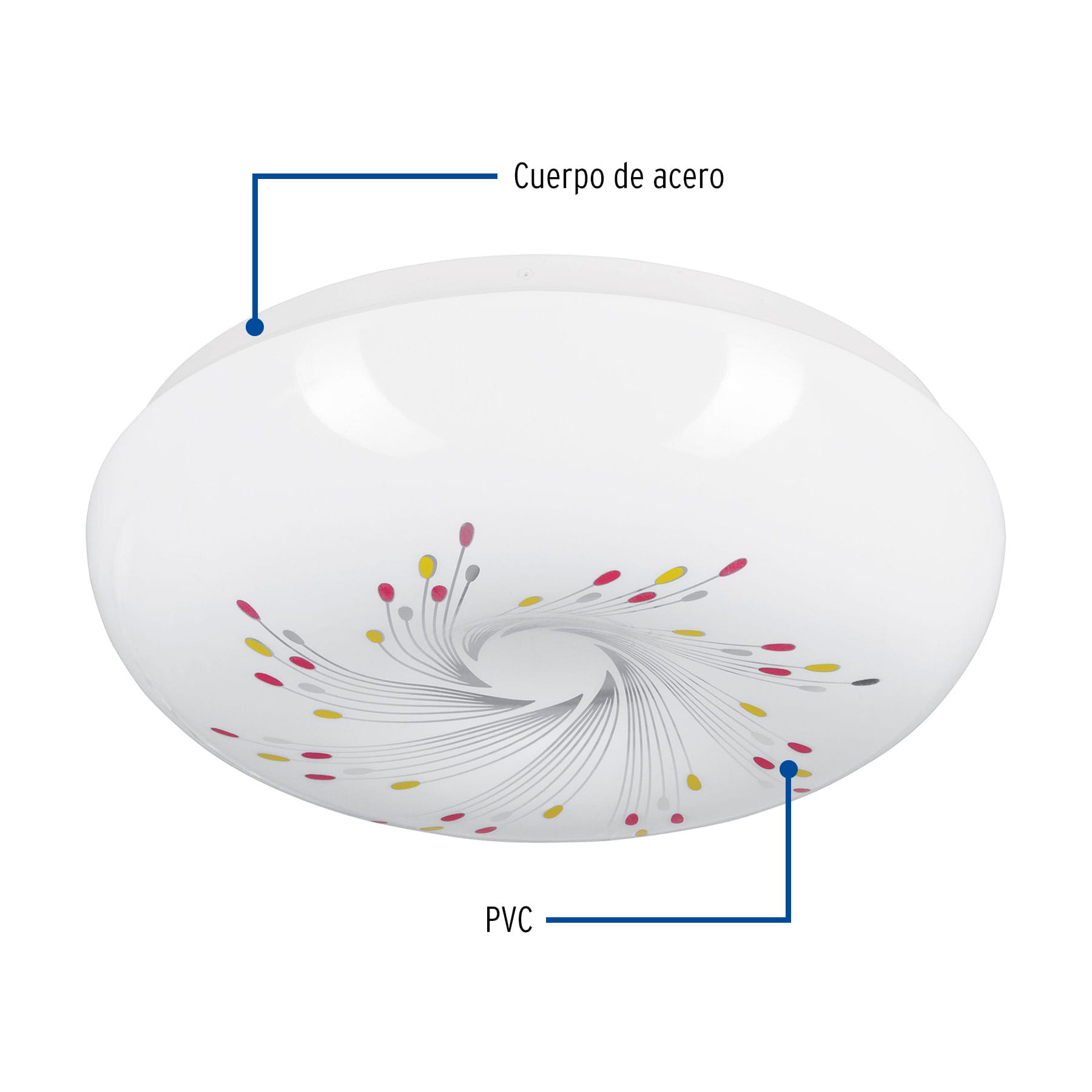 Luminario LED 22 W plafón decorativo espiral luz día