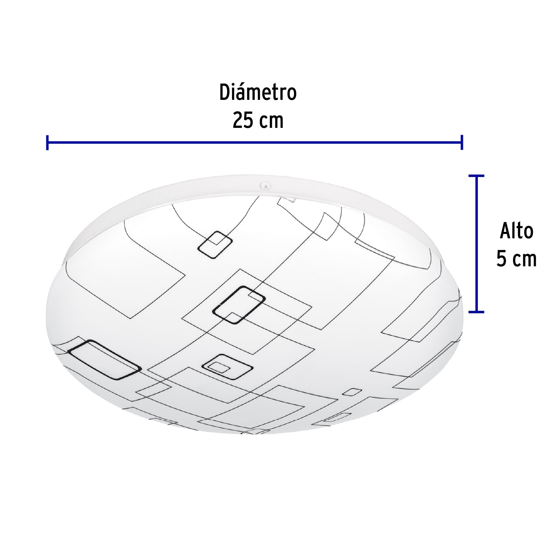 Luminario LED plafón decorativo 15W 6500K, cuadros, BASIC