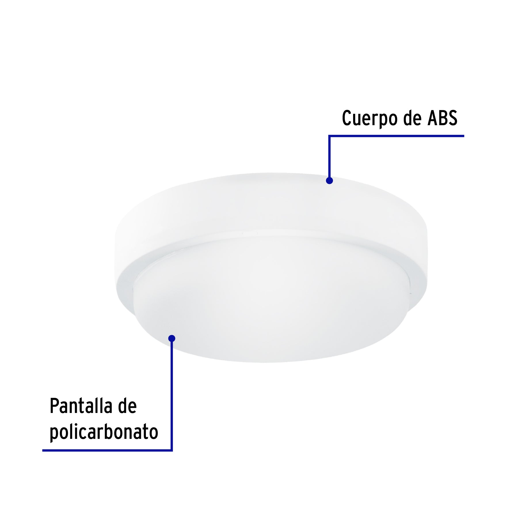 Luminario LED plafón para baño 10W 4000K, redondo, VOLTECK