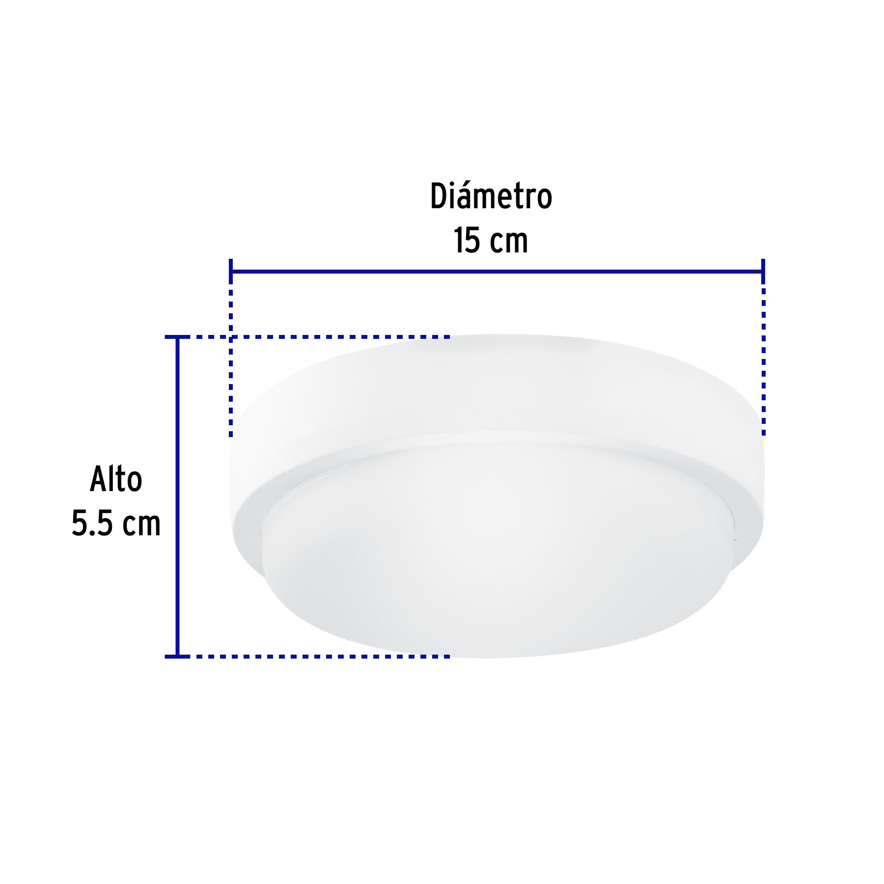 Luminario LED plafón para baño 10W 4000K, redondo, VOLTECK