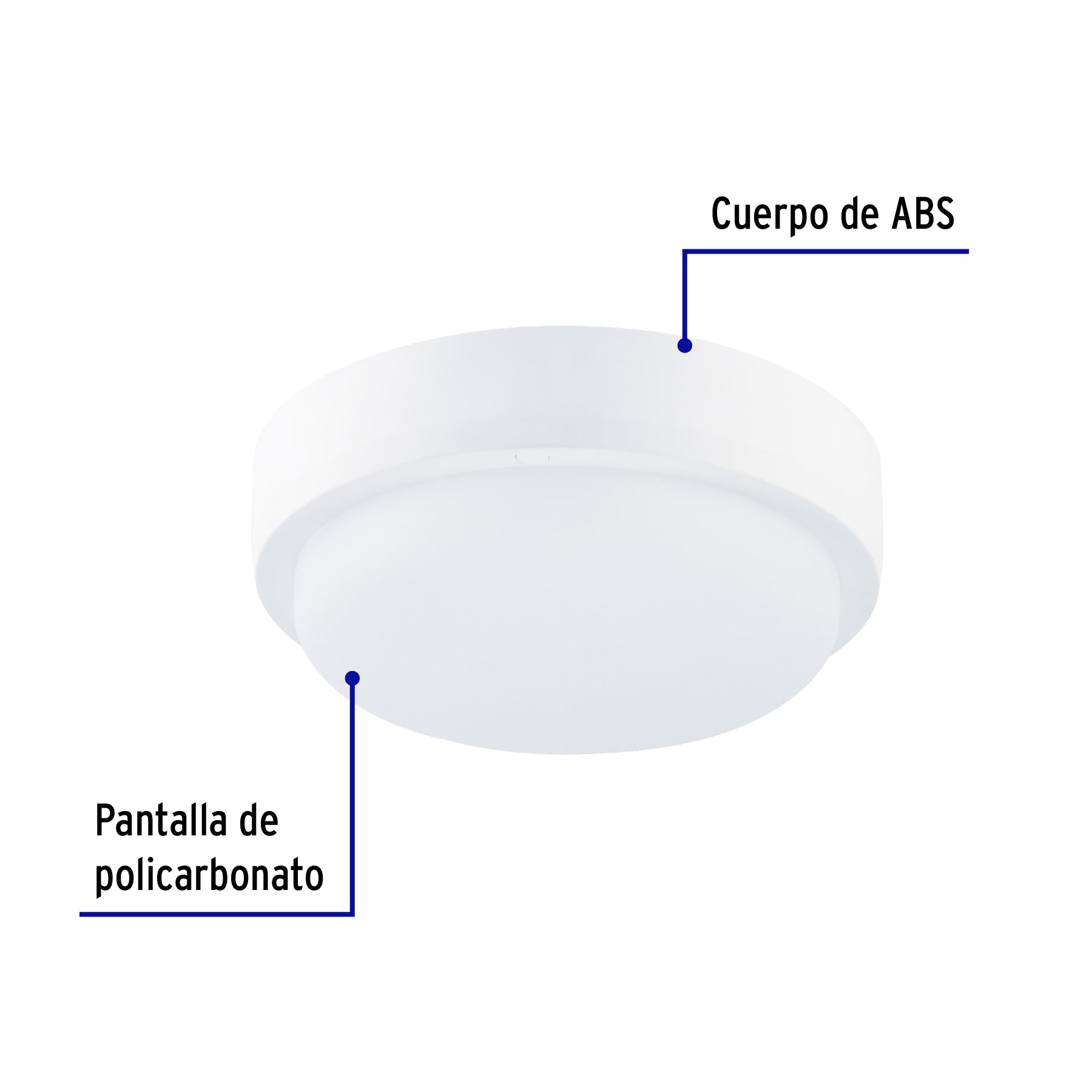 Luminario LED plafón para baño 15W 4000K, redondo, VOLTECK