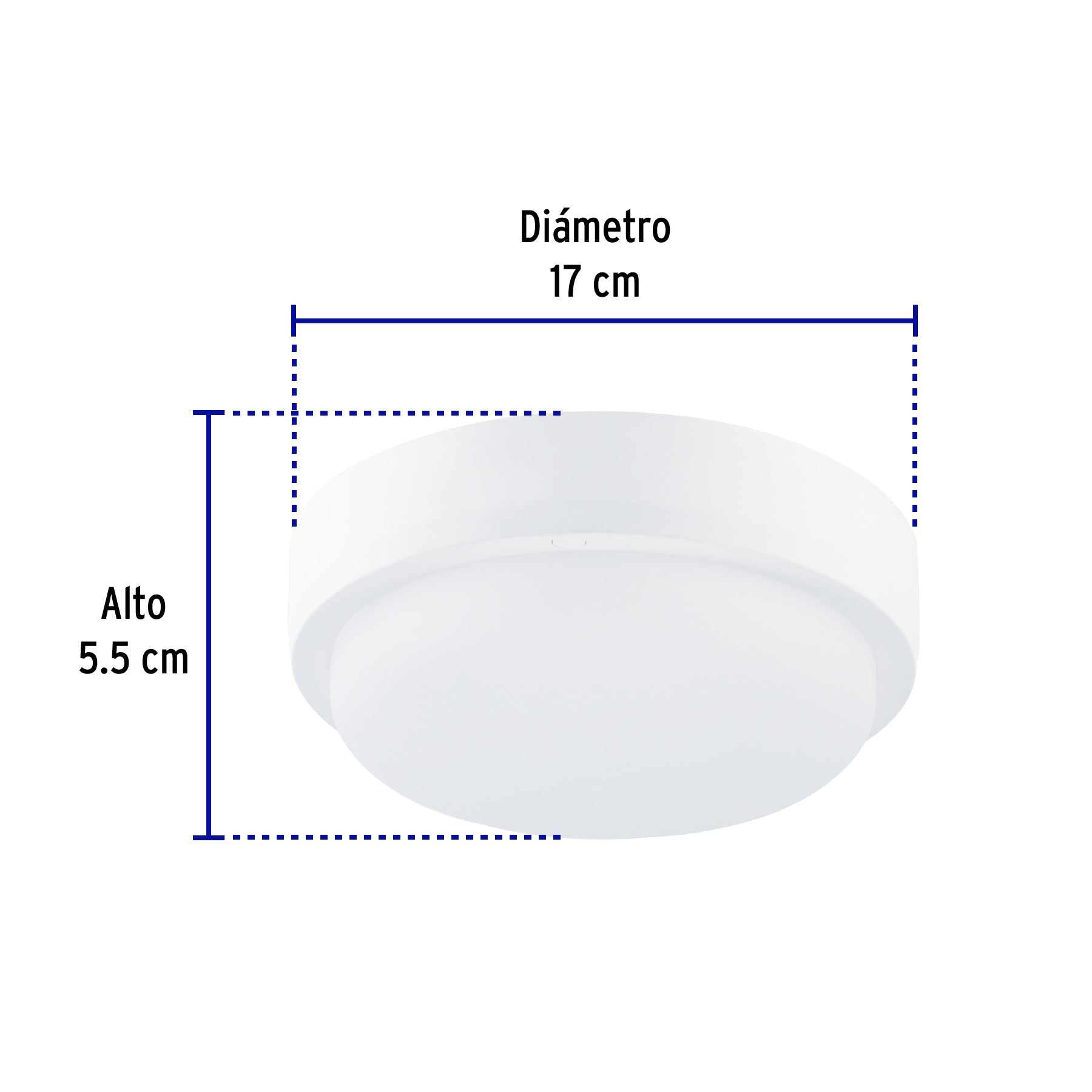 Luminario LED plafón para baño 15W 4000K, redondo, VOLTECK