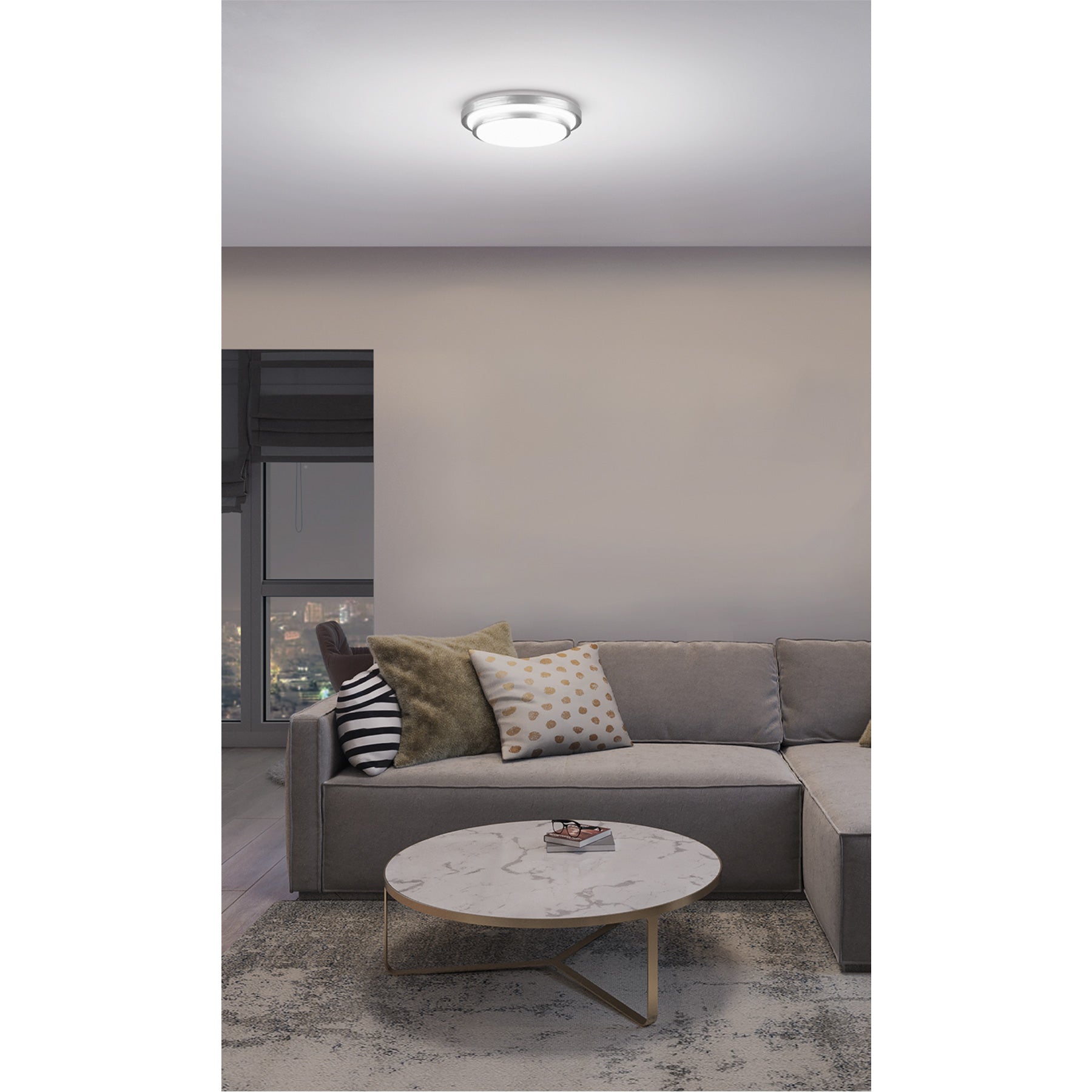 Luminario LED plafón decorativo 18W 6500K, metálico, BASIC