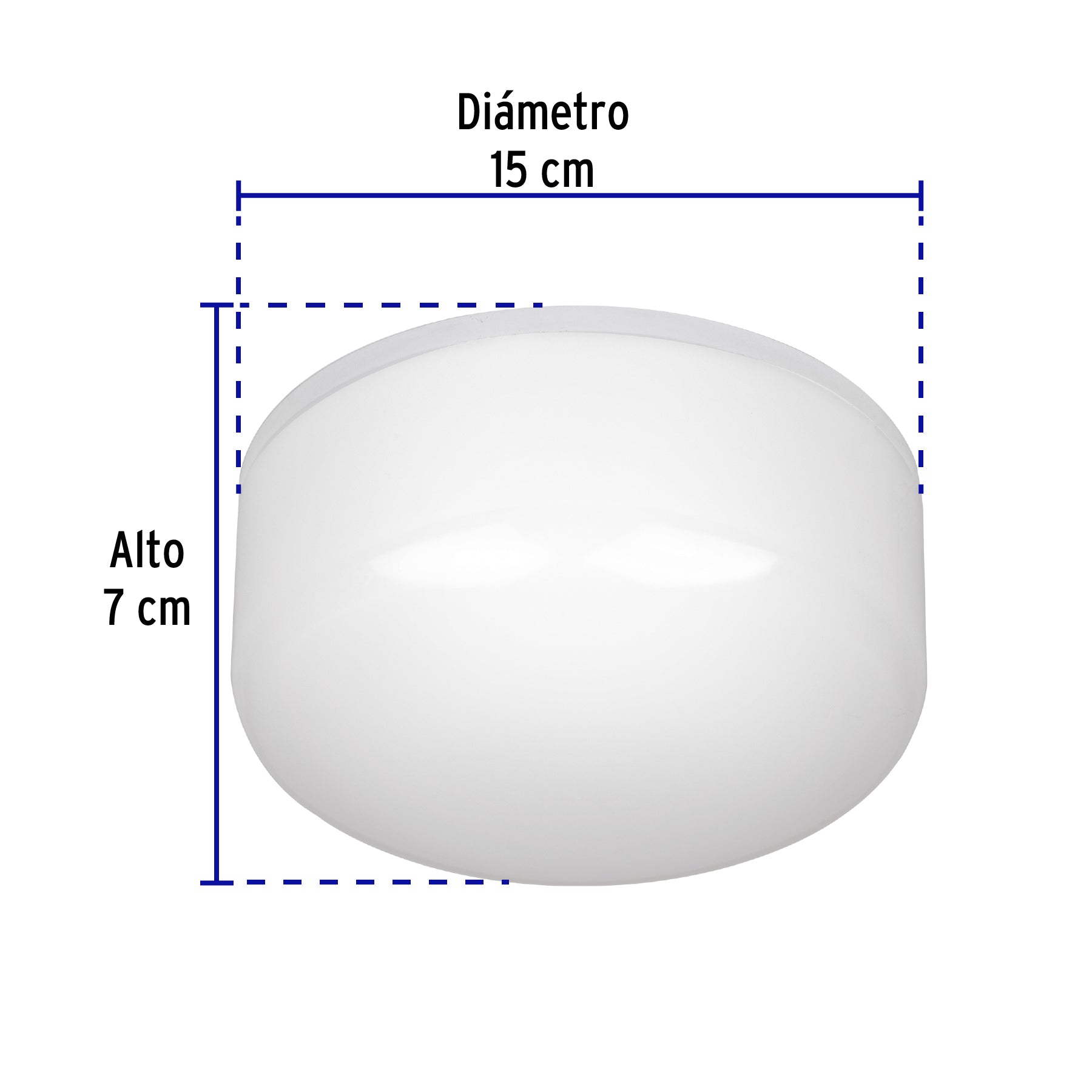 Luminario LED plafón 15W 6500K, con base E26, VOLTECK