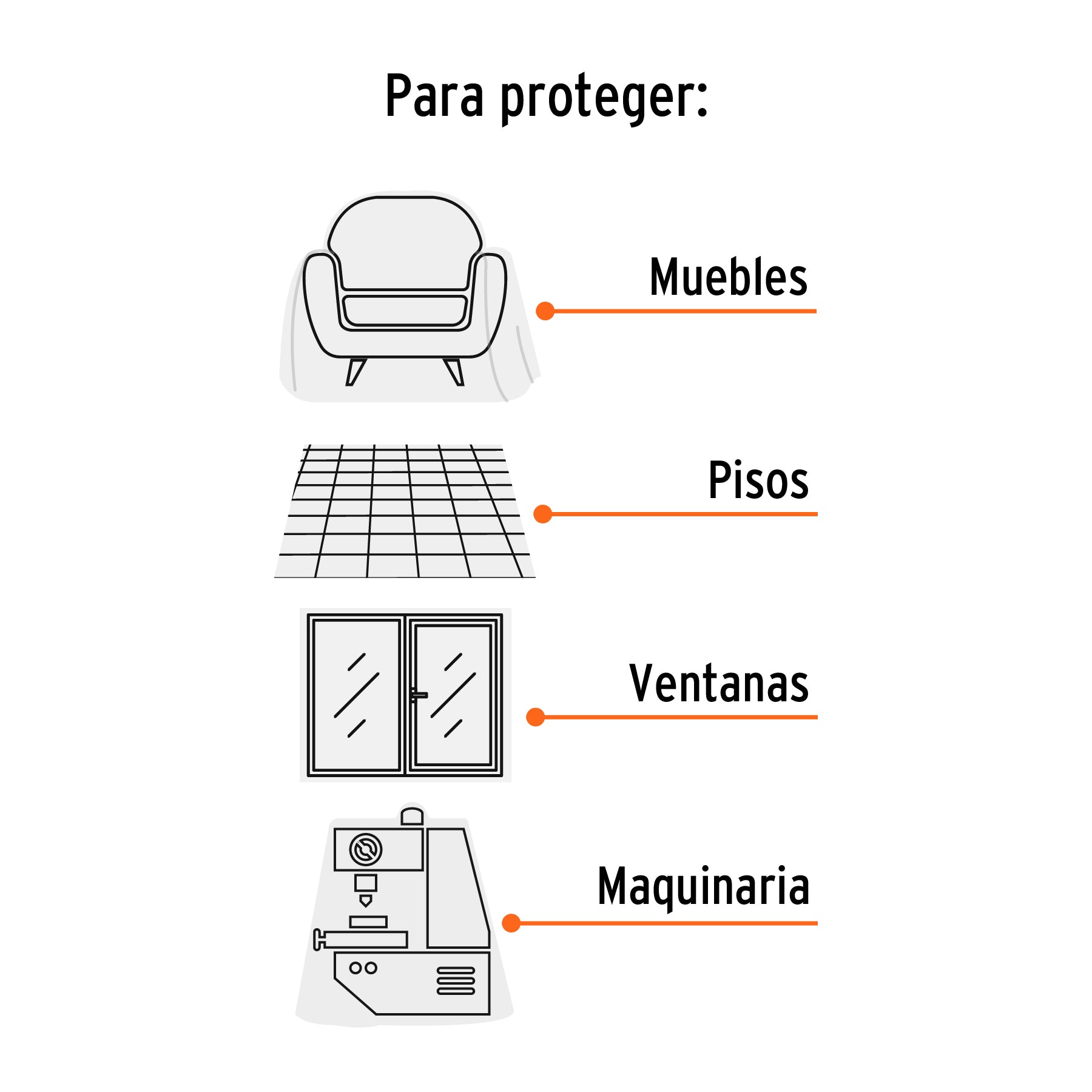 Plastiprotector 5 x 2 m, uso rudo, TRUPER