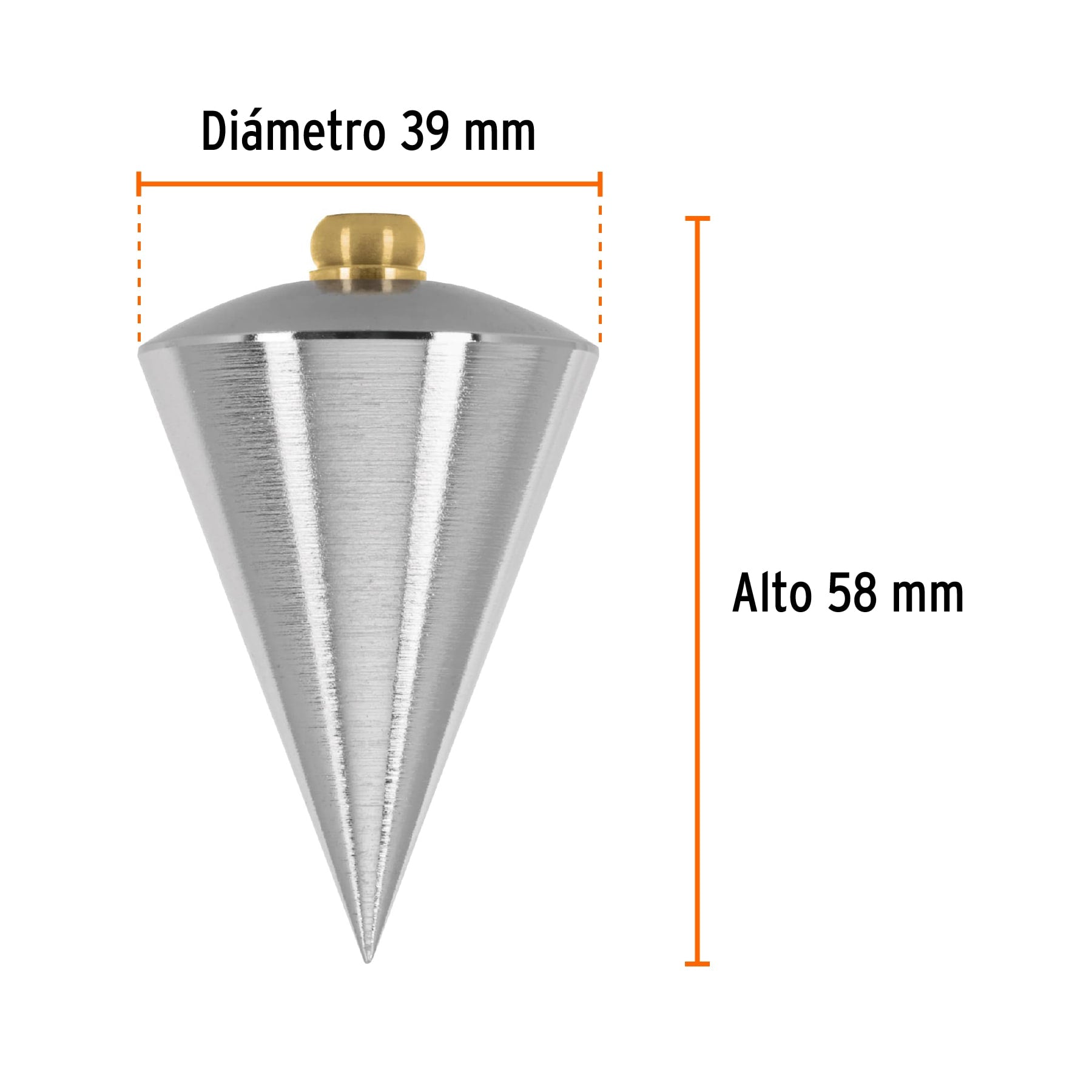 Plomada de acero, 8 oz, TRUPER