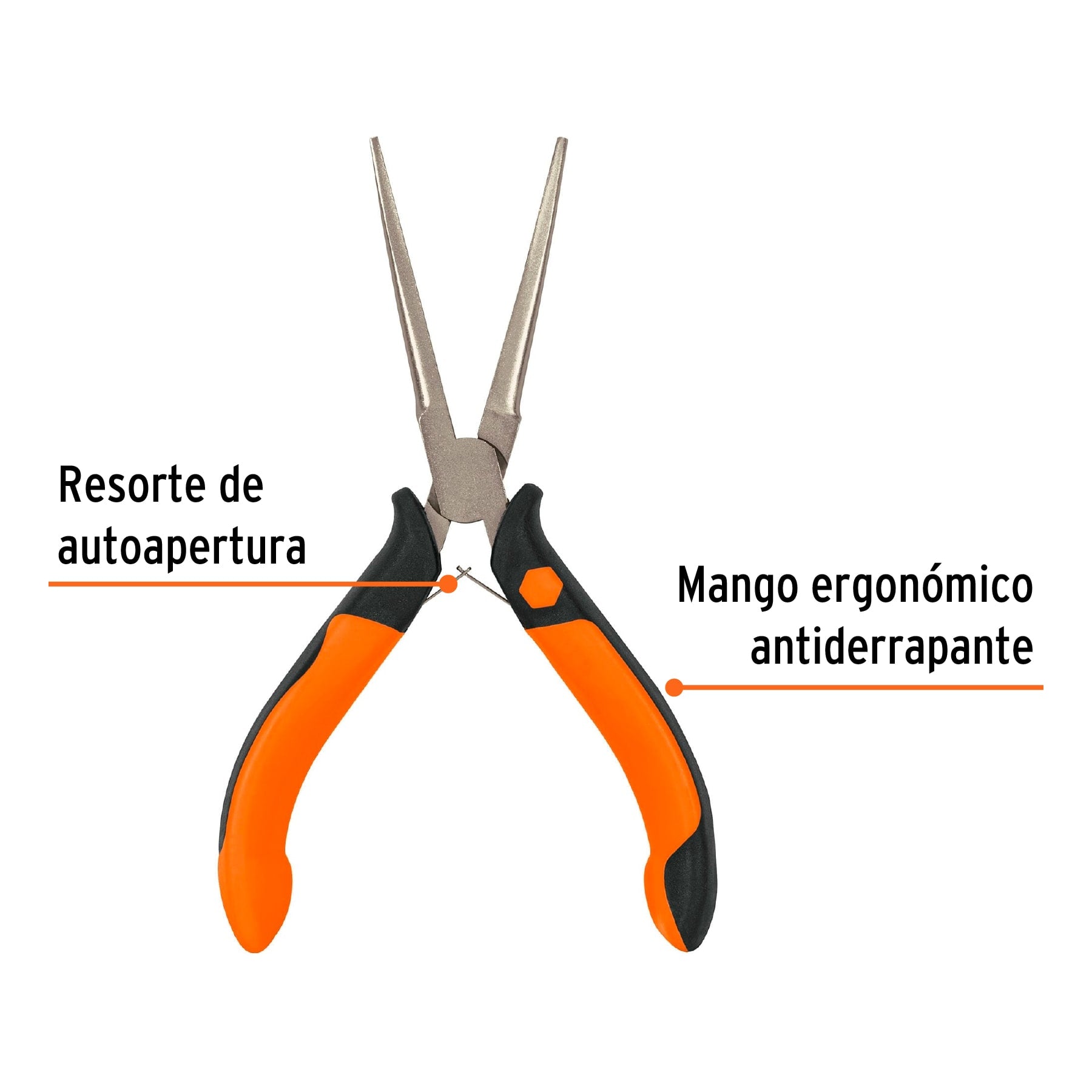 Mini pinza de punta de aguja 6" mango Comfort Grip, TRUPER