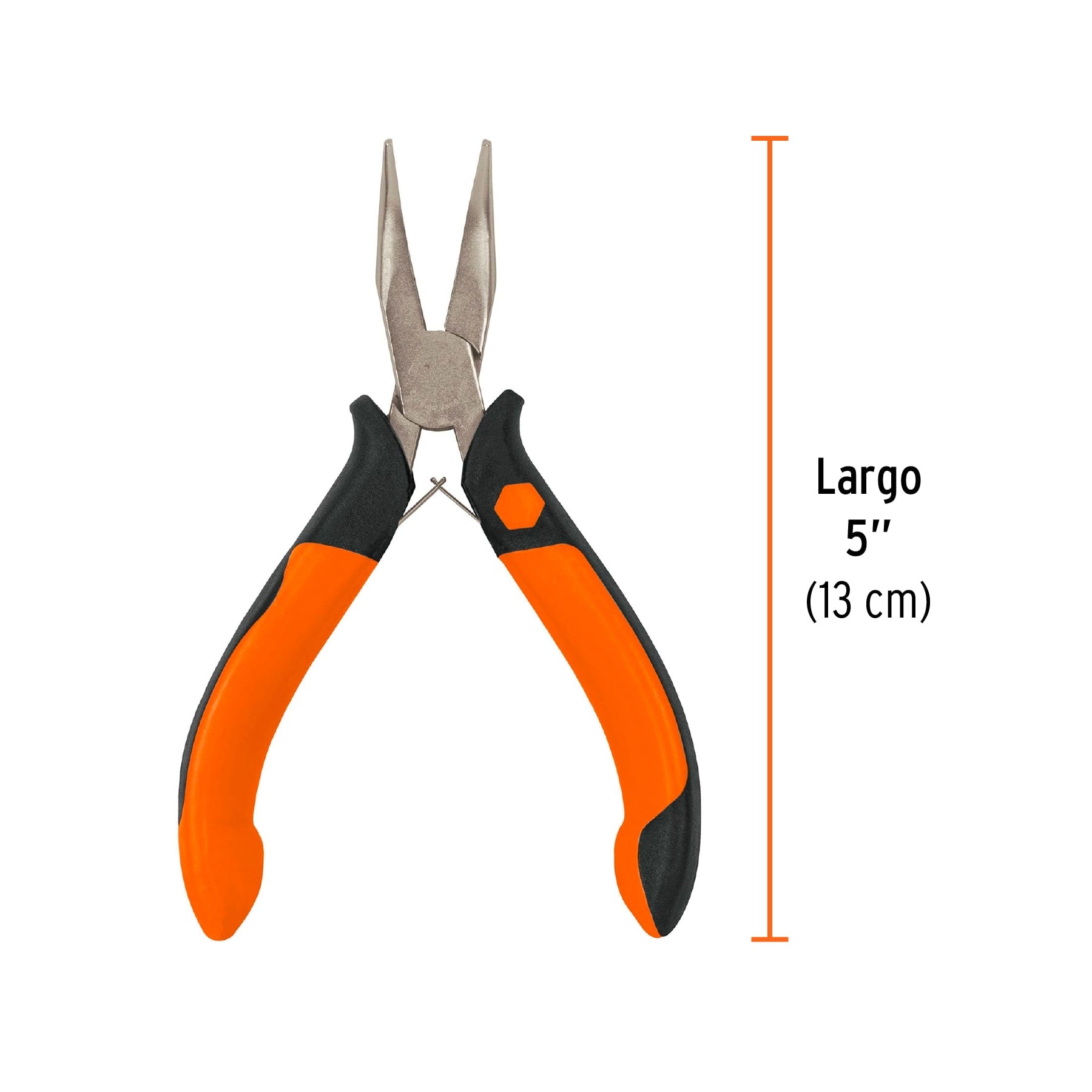 Mini pinza de punta curva 5" mango Comfort Grip, TRUPER