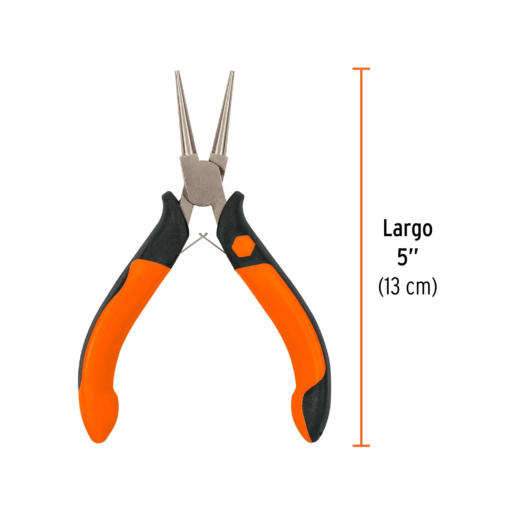 Mini pinza de punta redonda 5" mango Comfort Grip, TRUPER