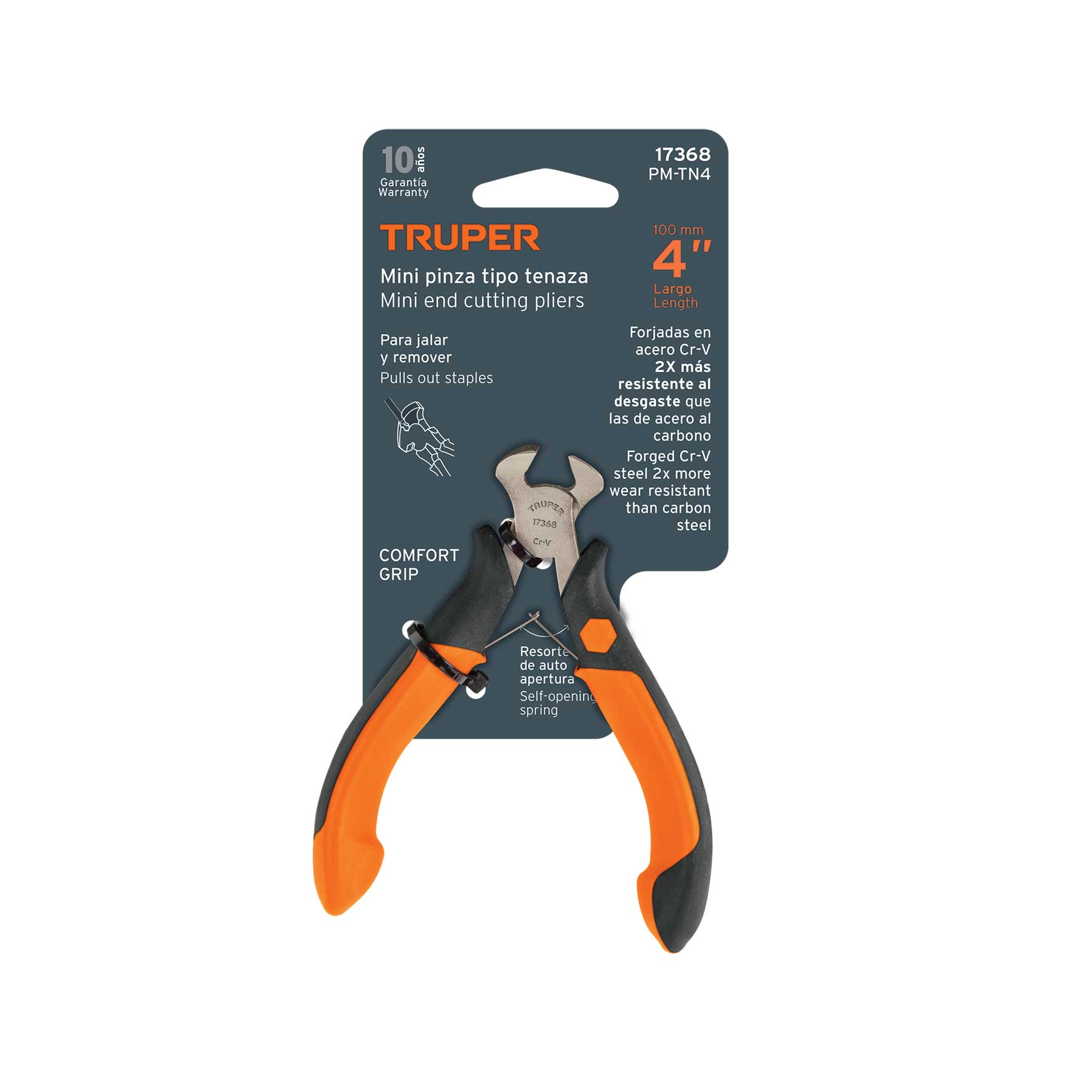 Mini pinza tipo tenaza 4" mango Comfort Grip, TRUPER
