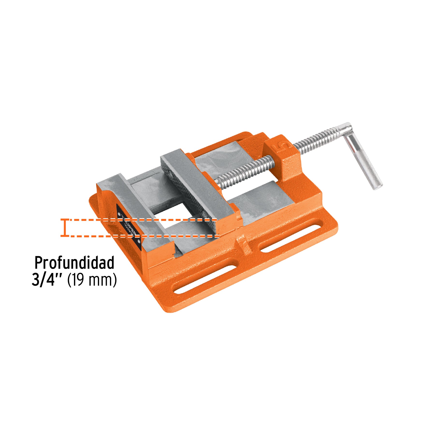 Prensa morsa plana, apertura 5" (125 mm), TRUPER