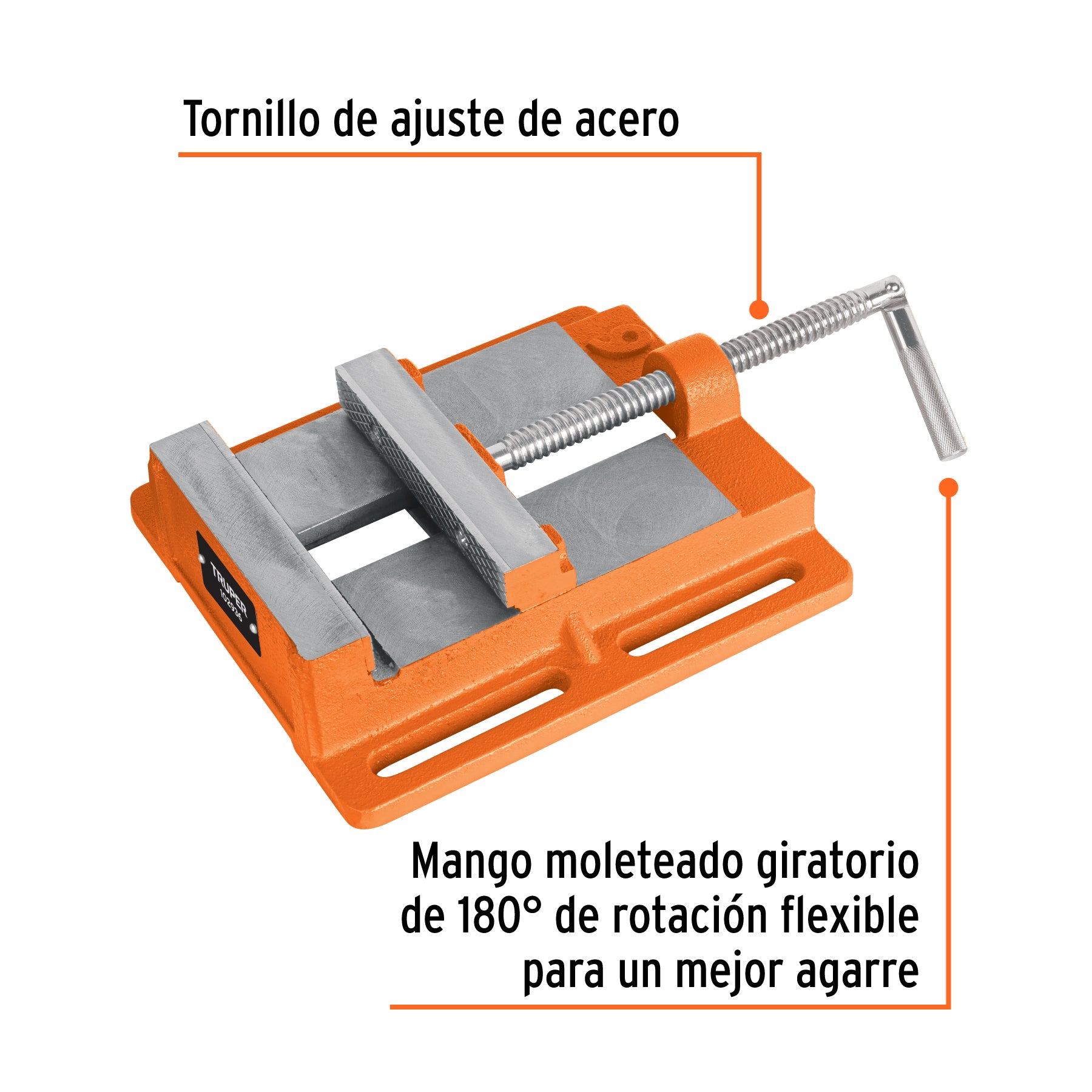 Prensa morsa plana, apertura 6" (150 mm), TRUPER