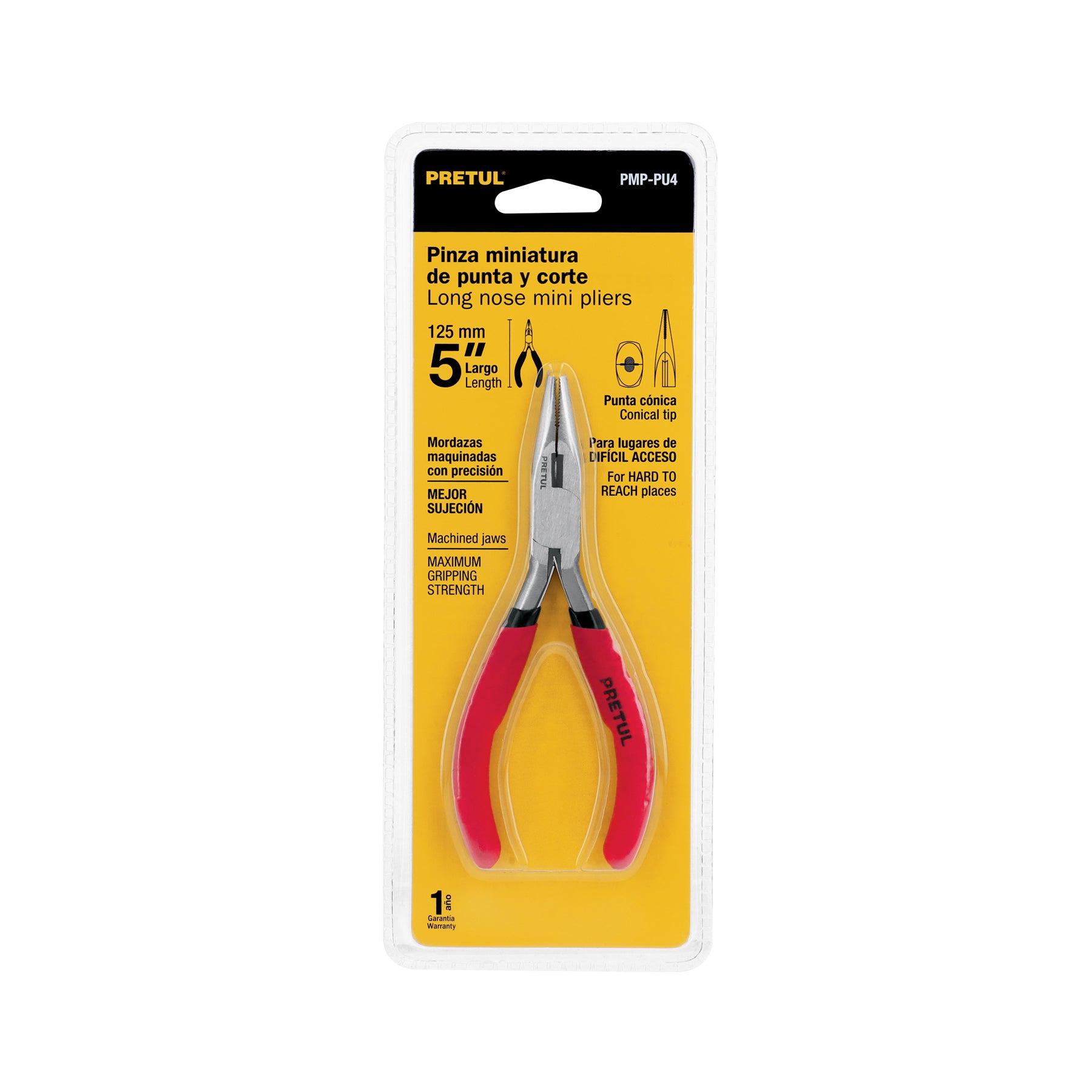 Mini pinza de punta y corte 5", PRETUL