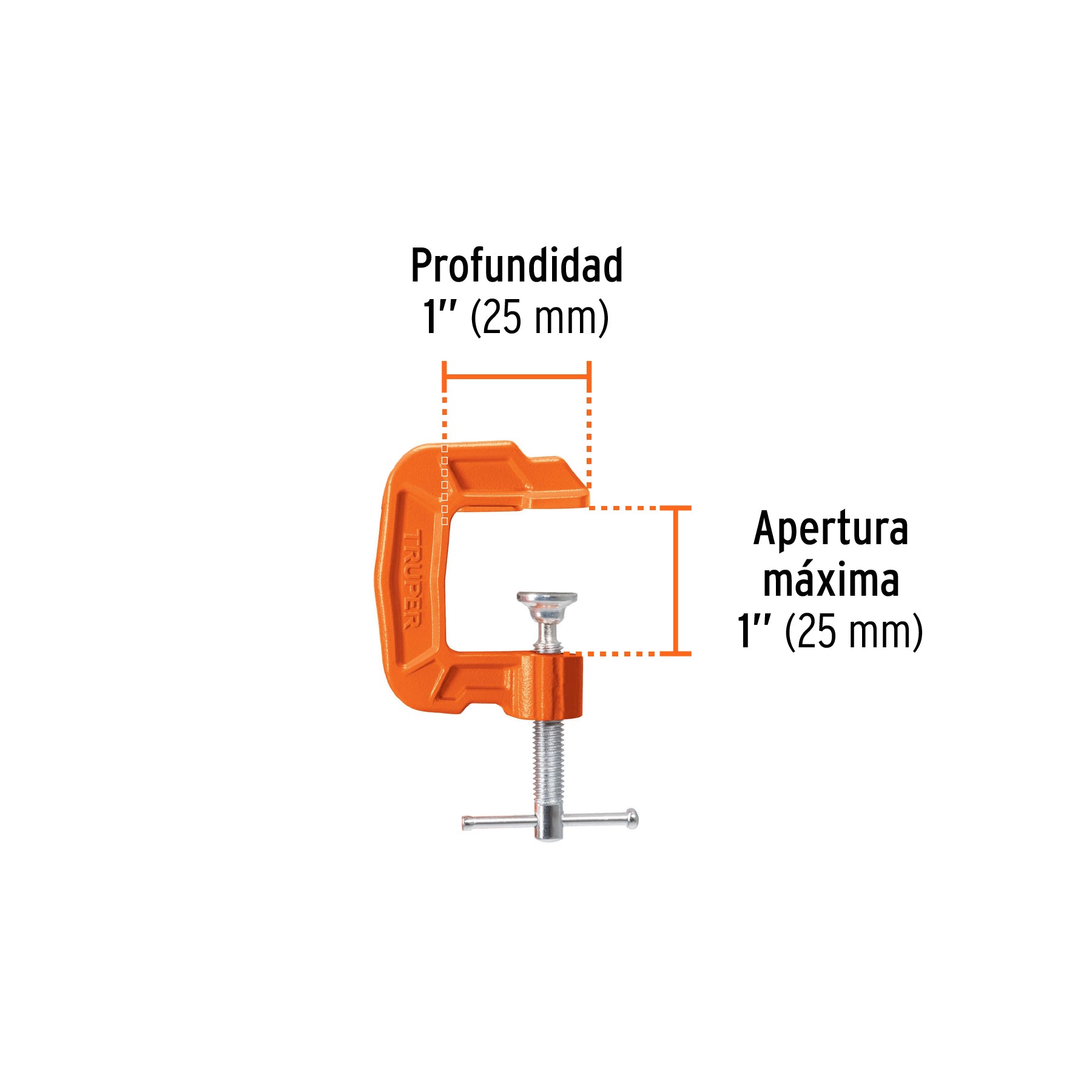 Prensa 1" de hierro dúctil para carpintería, TRUPER