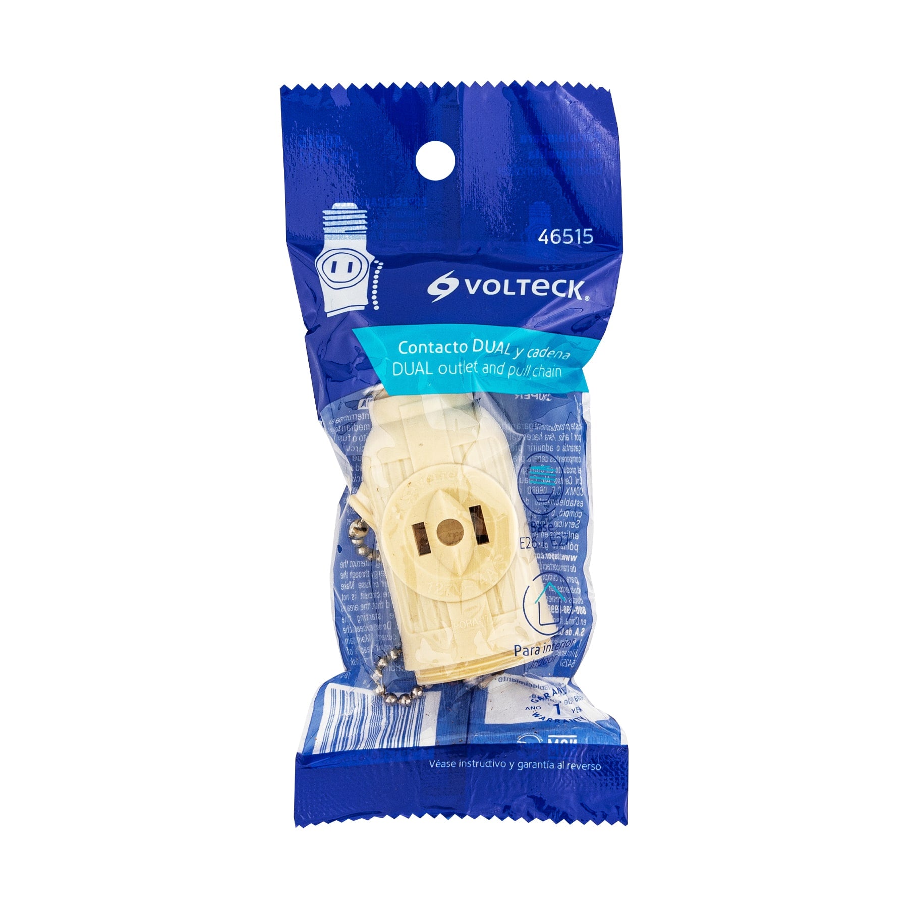 Portalámpara de baquelita, con interruptor de cadena VOLTECK