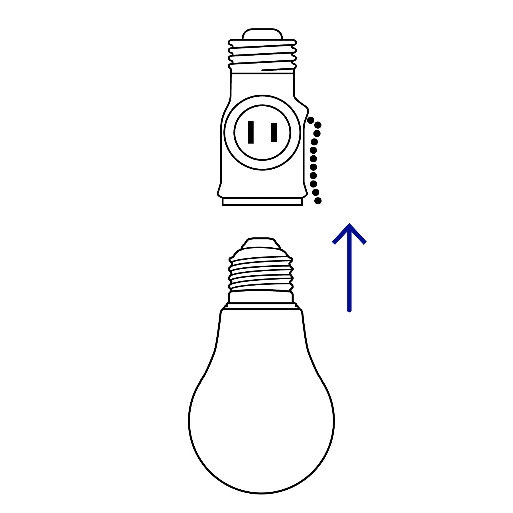 Portalámpara de baquelita, con interruptor de cadena VOLTECK